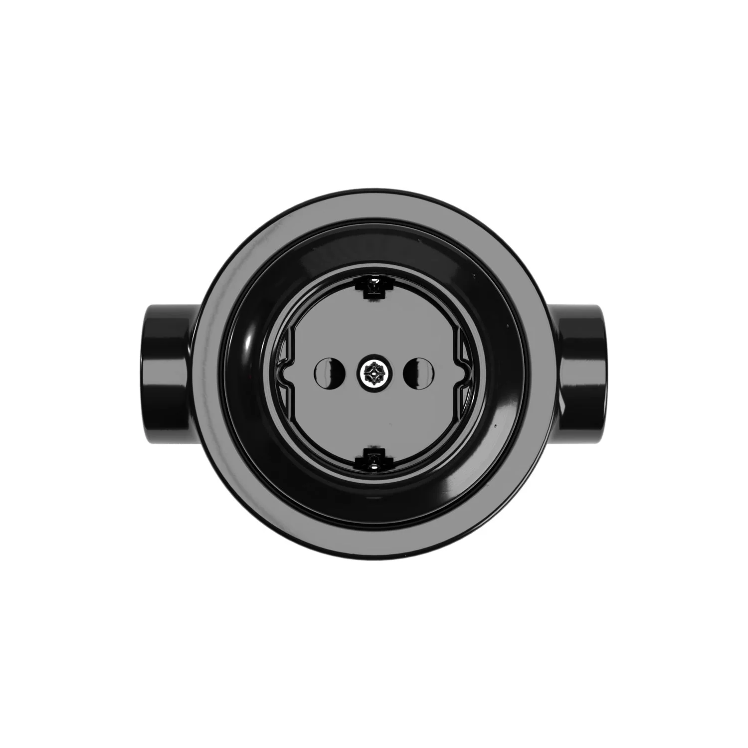 Schuko wall socket kit and base for Creative-Tubes in porcelain - Black - Image 16