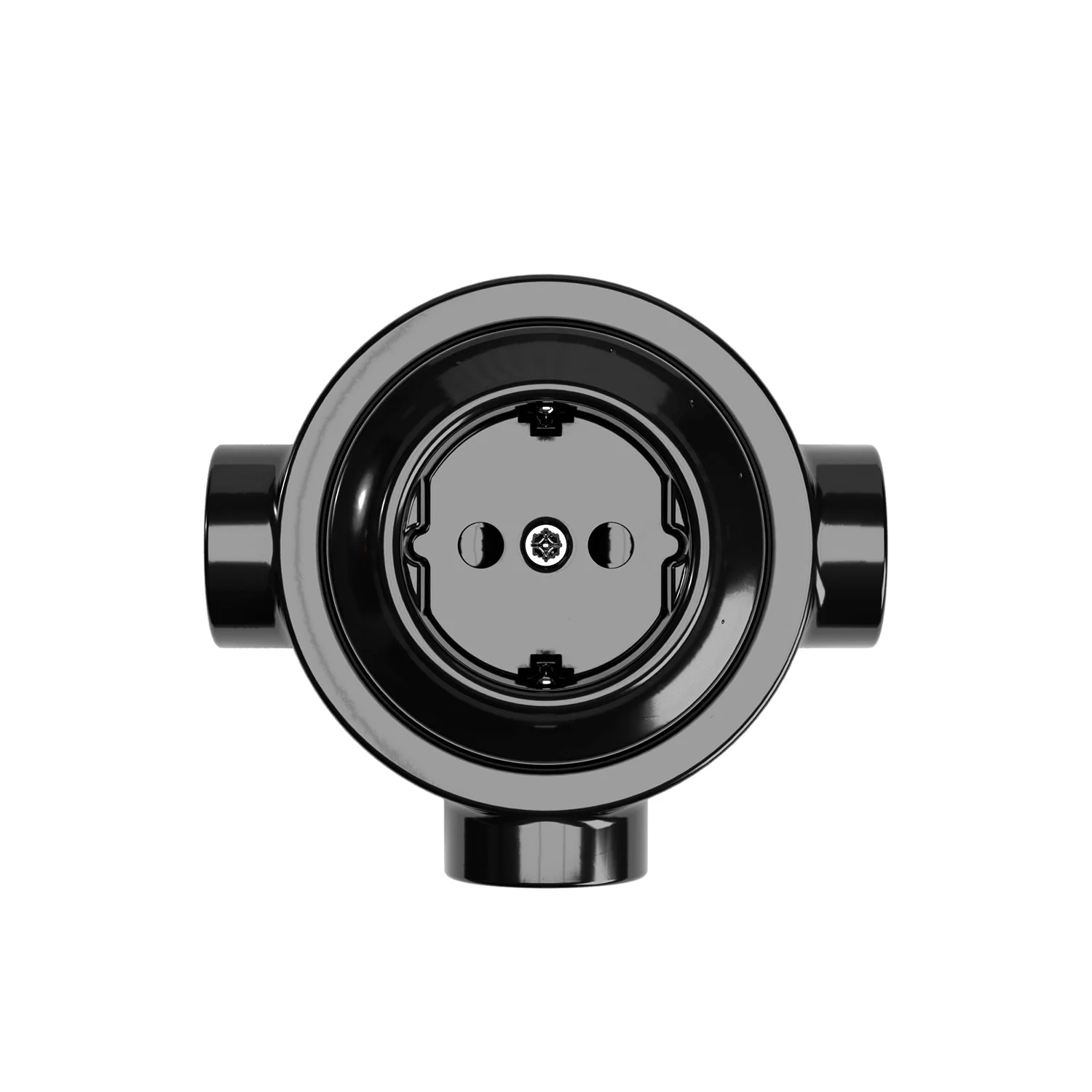 Schuko wall socket kit and base for Creative-Tubes in porcelain - Black - Image 23
