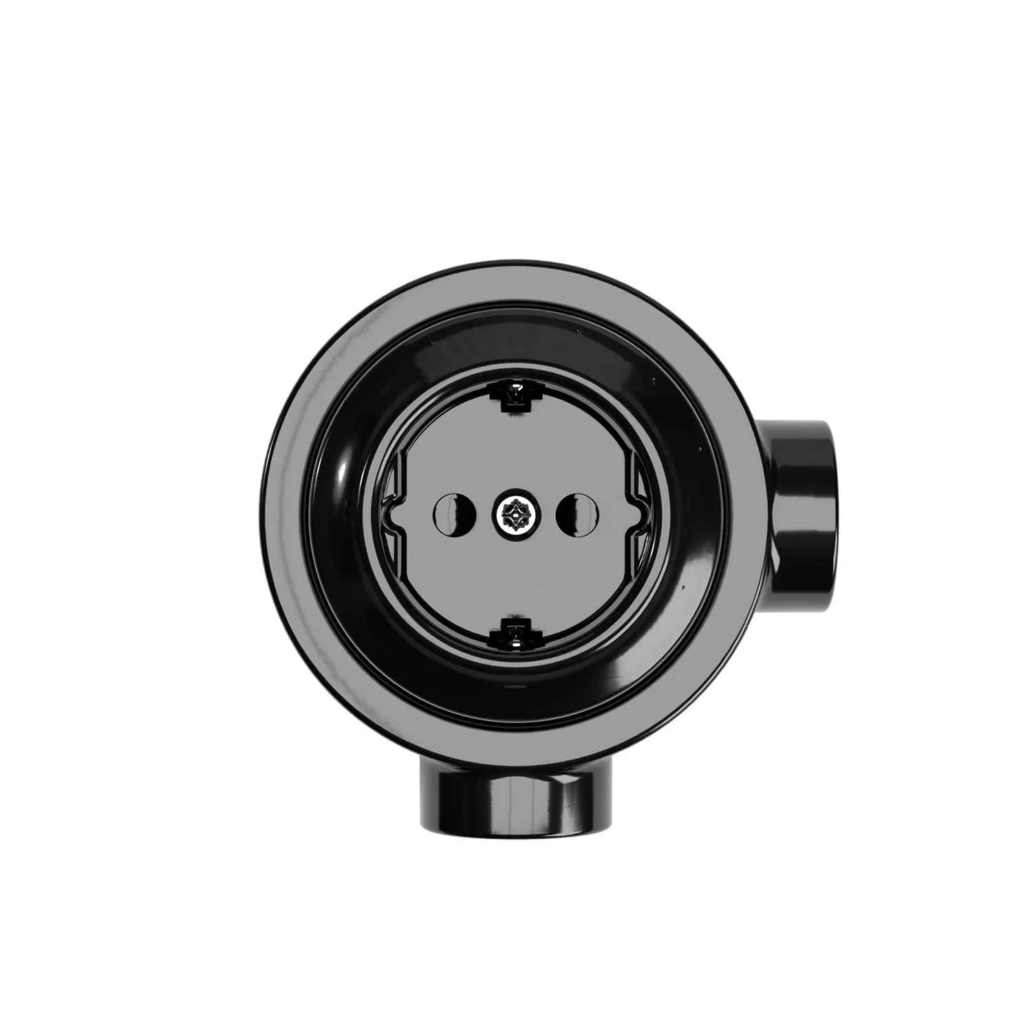 Schuko wall socket kit and base for Creative-Tubes in porcelain - Black - Image 9