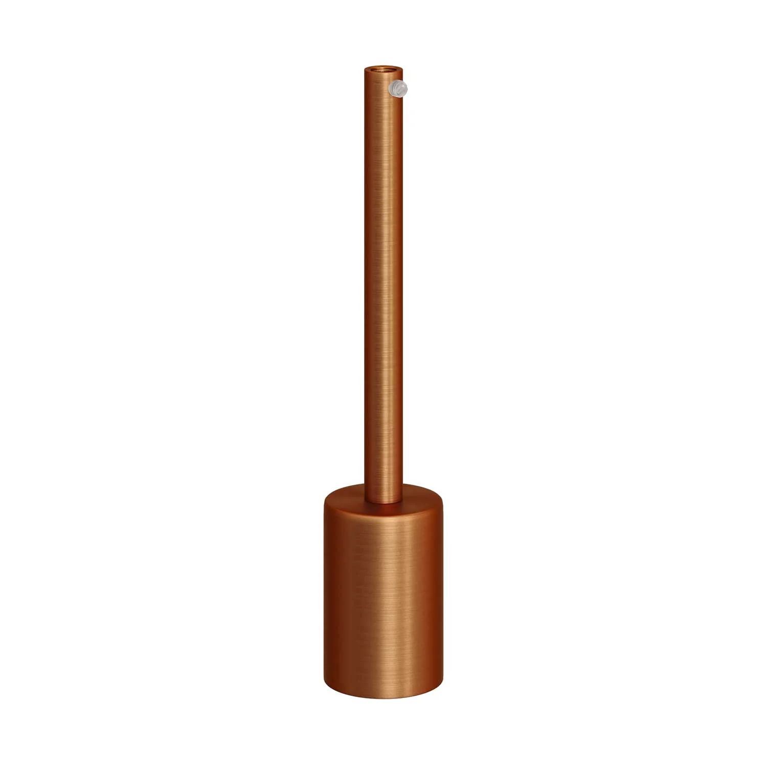 Cylindrical E27 metal lamp holder kit with 15 cm cable clamp - Brushed copper - Image 3