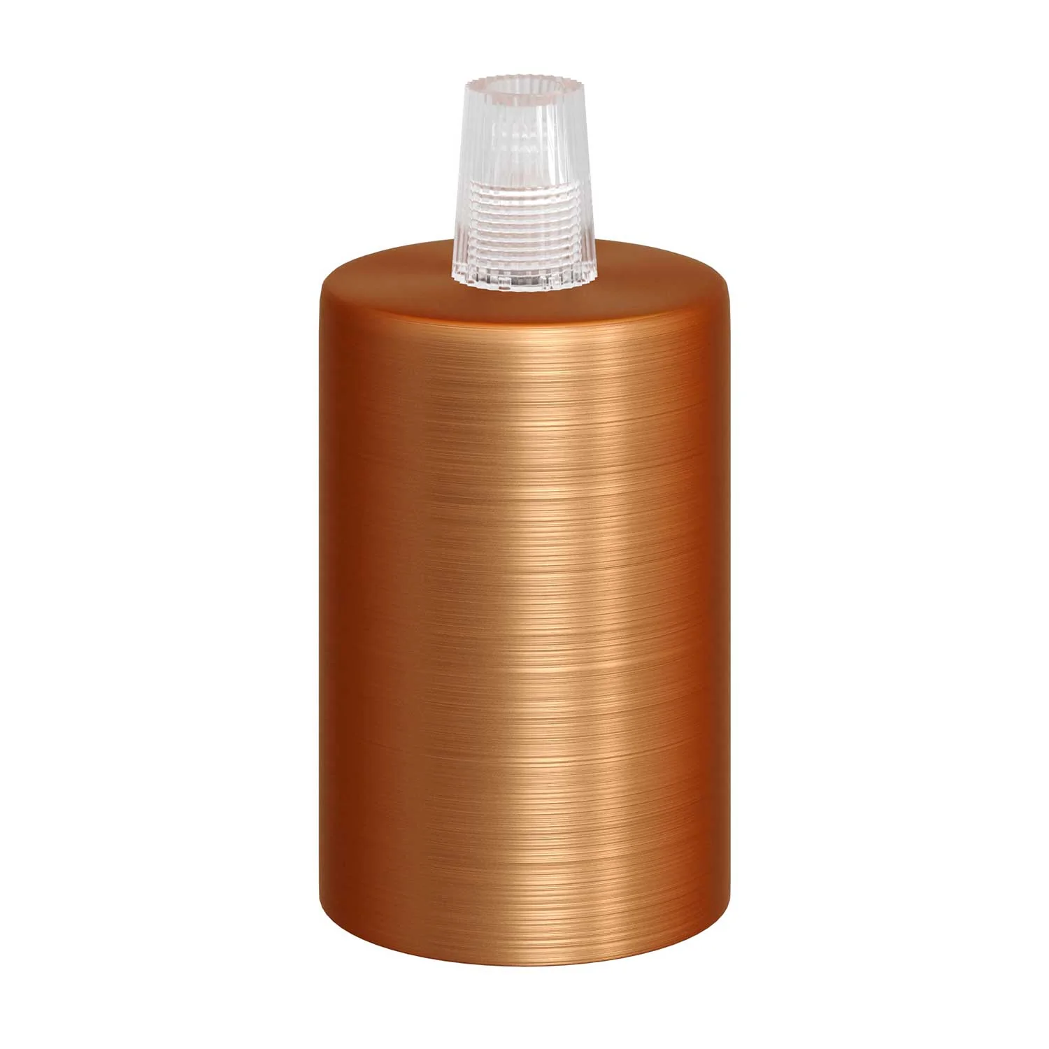 Cylindrical E27 metal lamp holder kit - Satin copper - Image 3