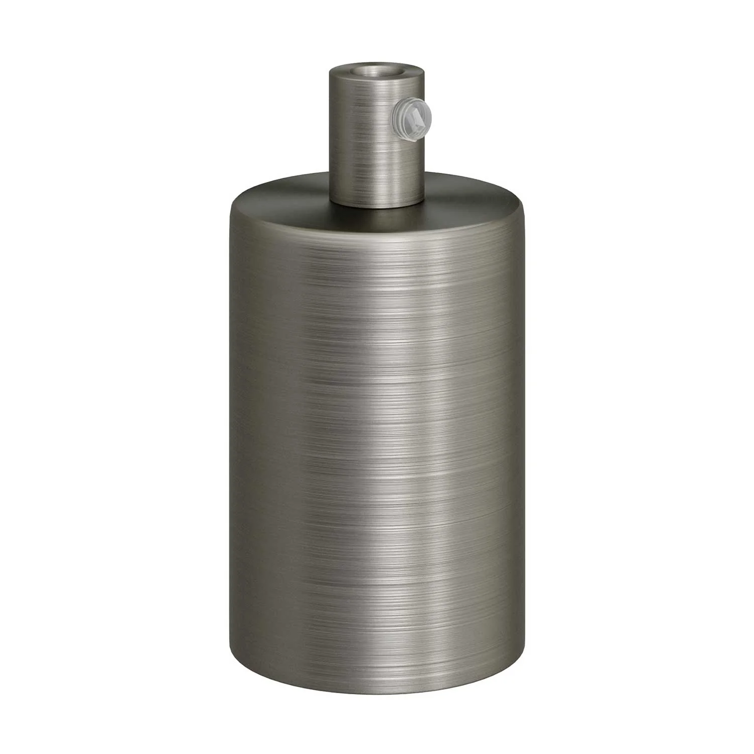Cylindrical E27 lamp holder kit in metal - Satin titanium - Image 7