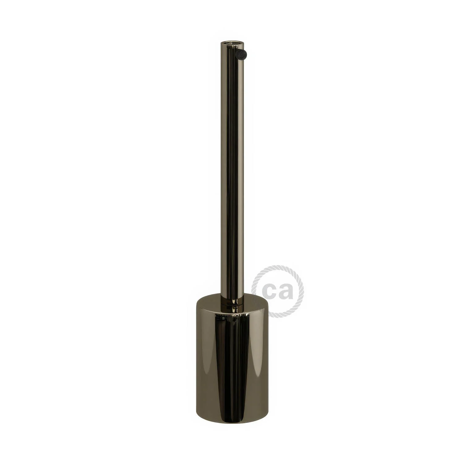 E27 cylindrical metal lamp holder kit with 15 cm cable clamp - Pearl black - Image 3