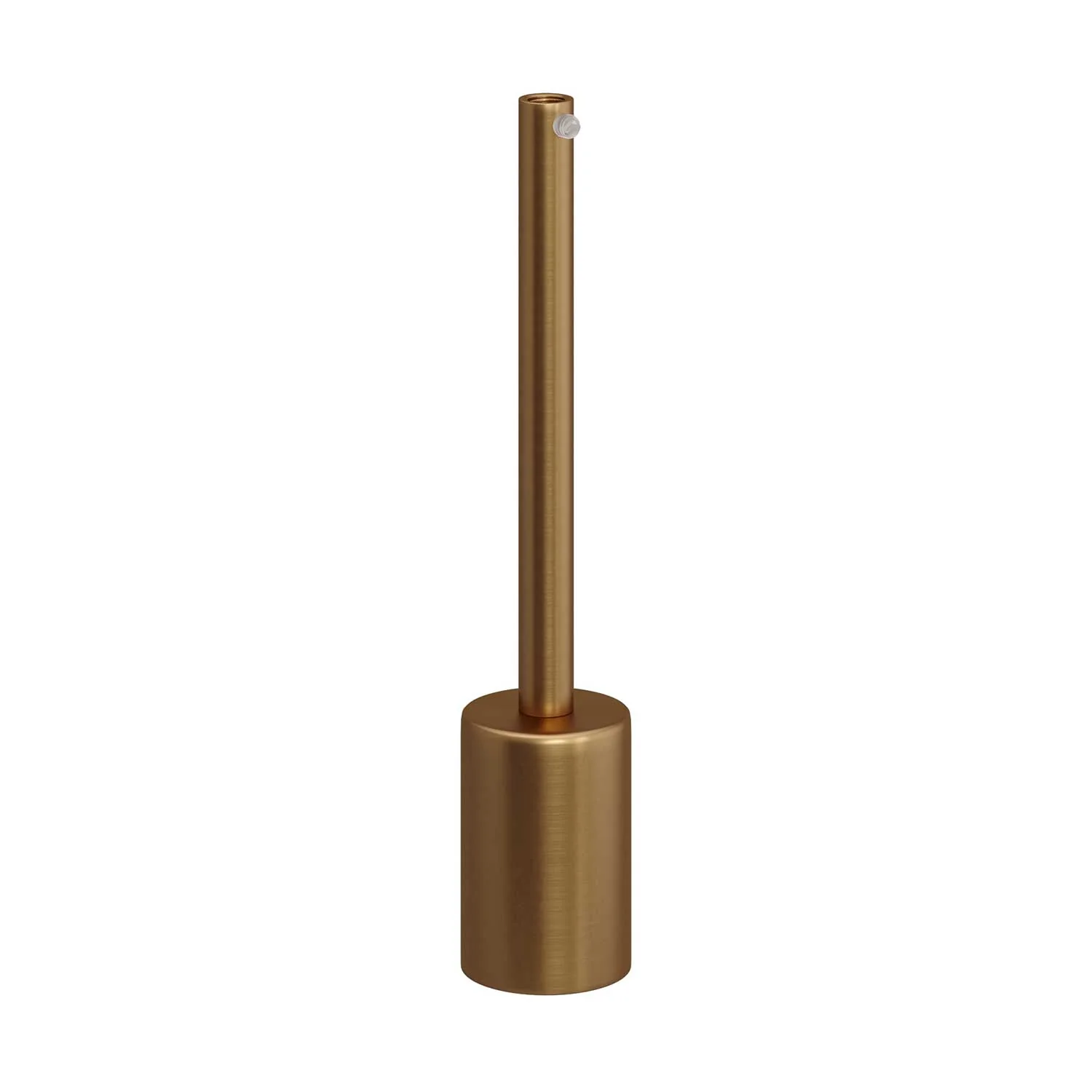Kit E27 cylindrical metal lamp holder with 15 cm cable clamp - Satin bronze - Image 3