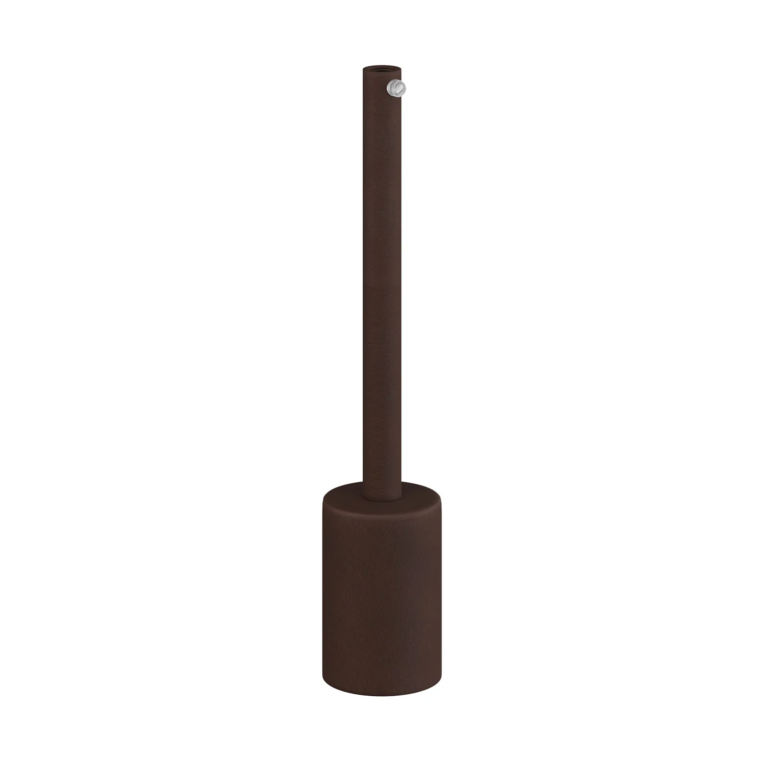 Cylindrical E27 metal lamp holder kit with 15 cm cable clamp - Dark painted rust - Image 3