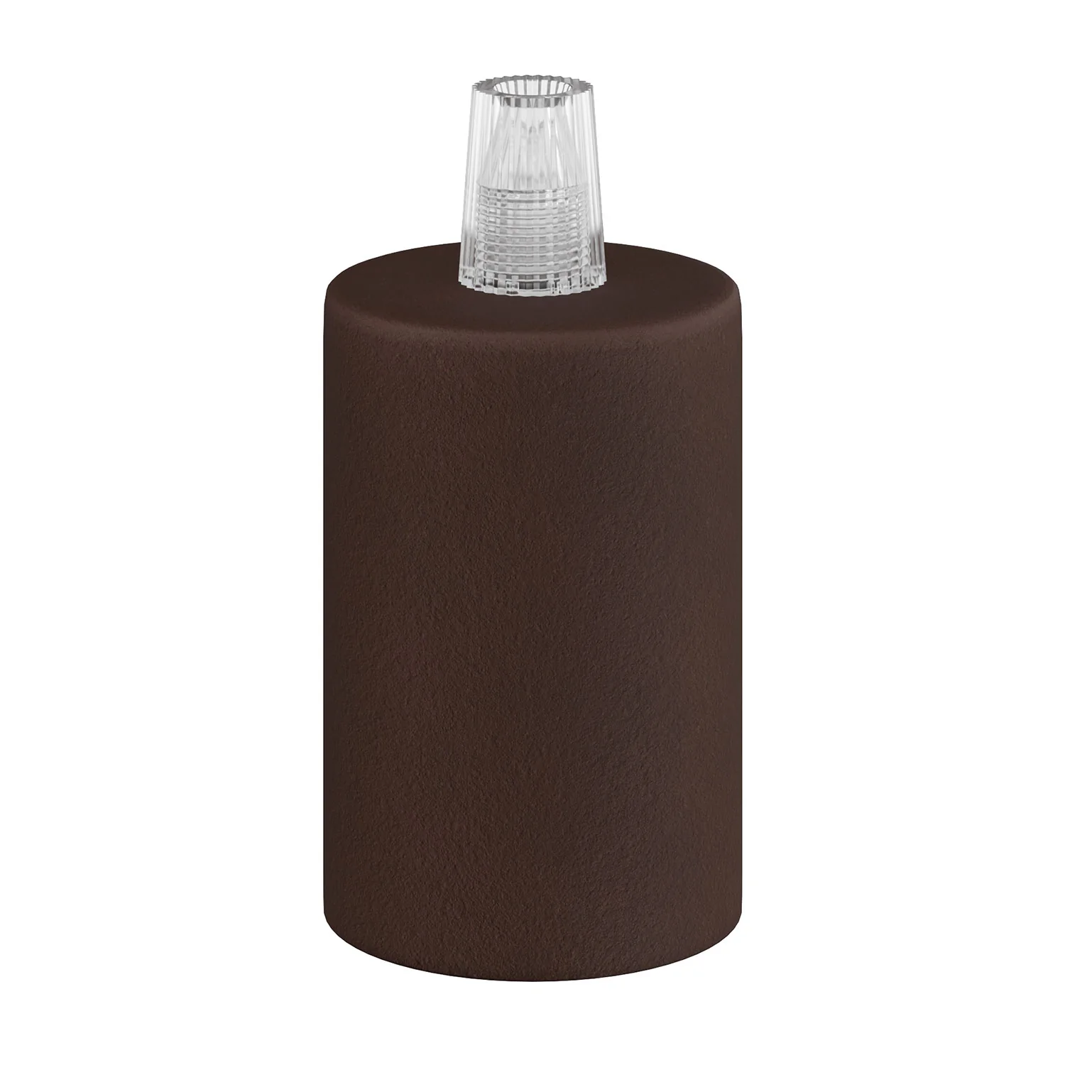 E27 cylindrical metal lamp holder kit - Dark rust painted - Image 3