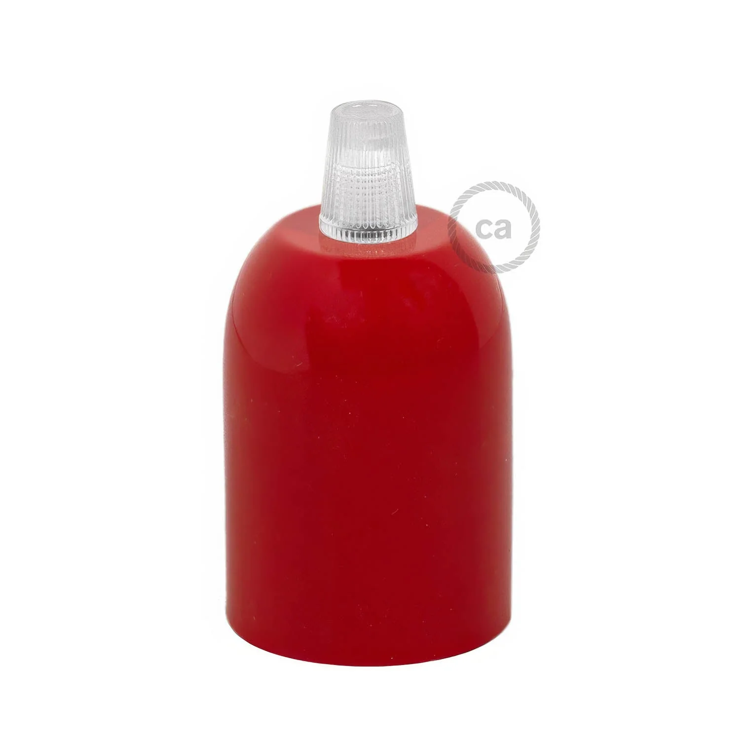 E27 semi-spherical metal lamp holder kit - Red - Image 3