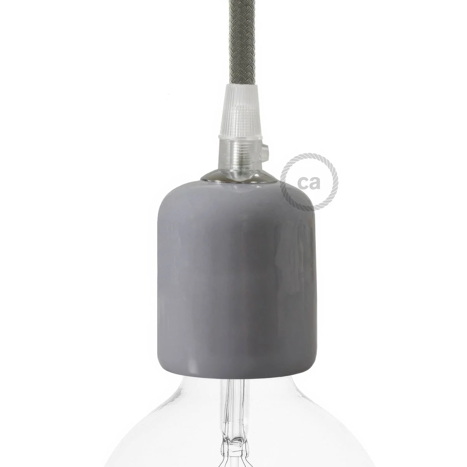 E27 ceramic lamp holder kit - Grey