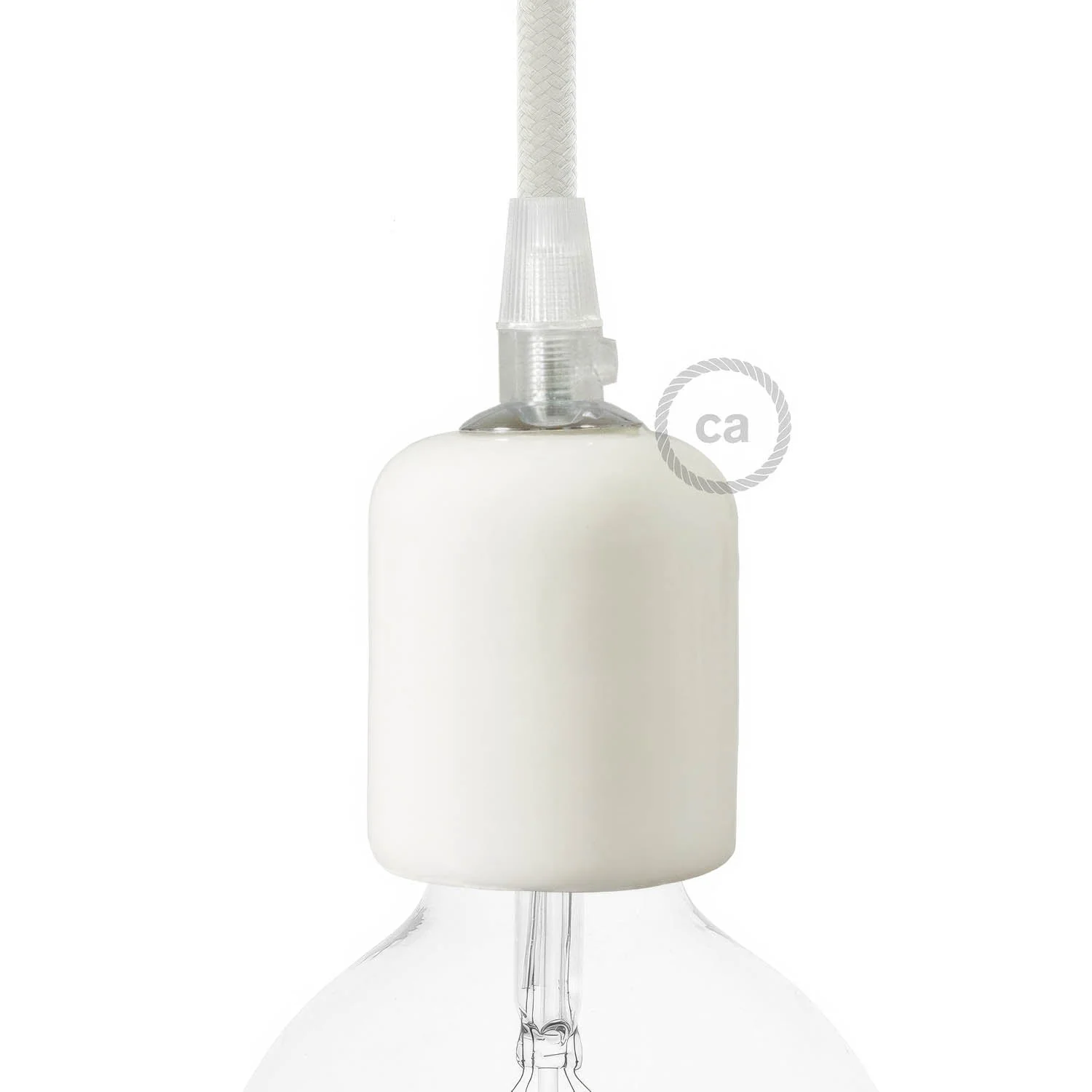 E27 ceramic lamp holder kit - White