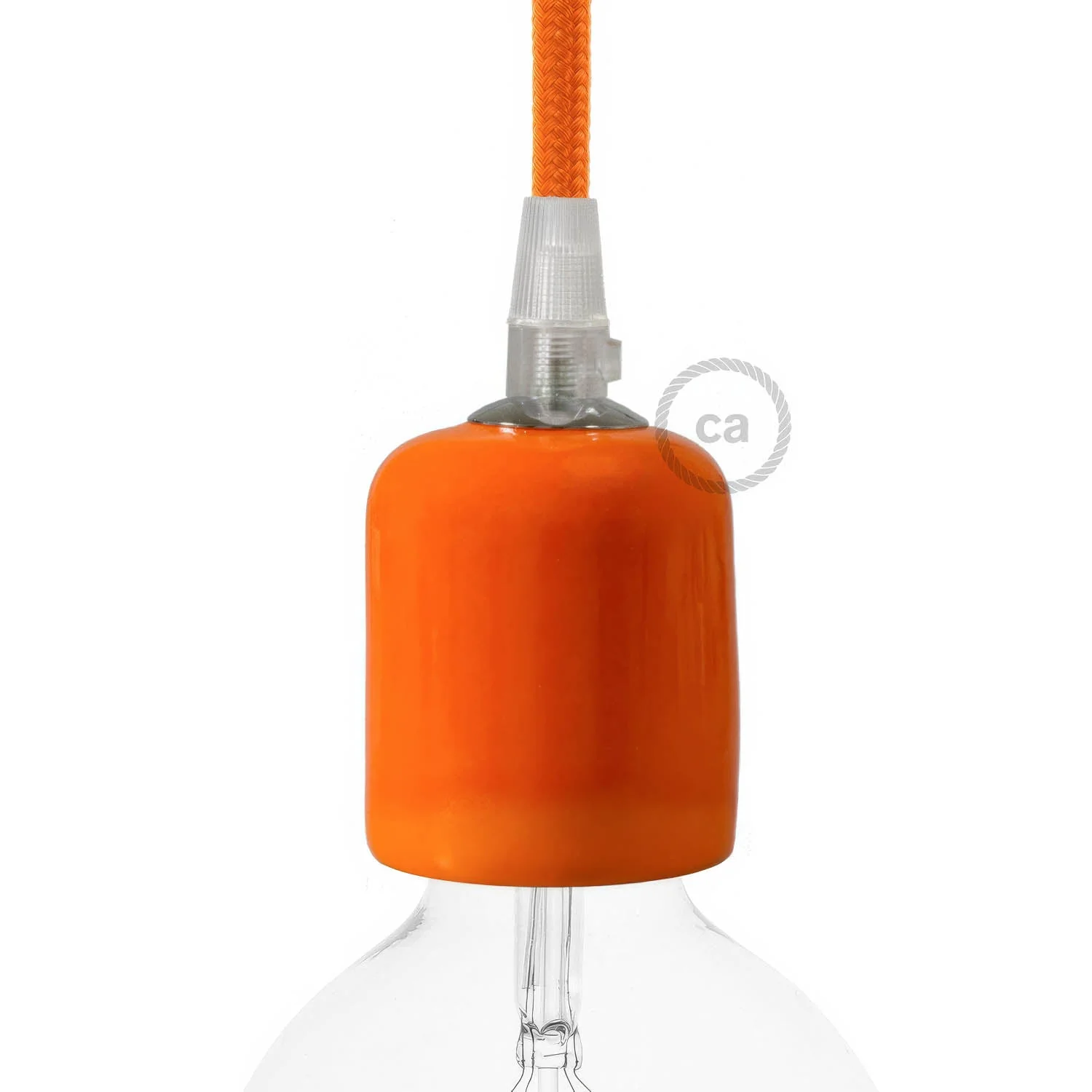 E27 ceramic lamp holder kit - Orange