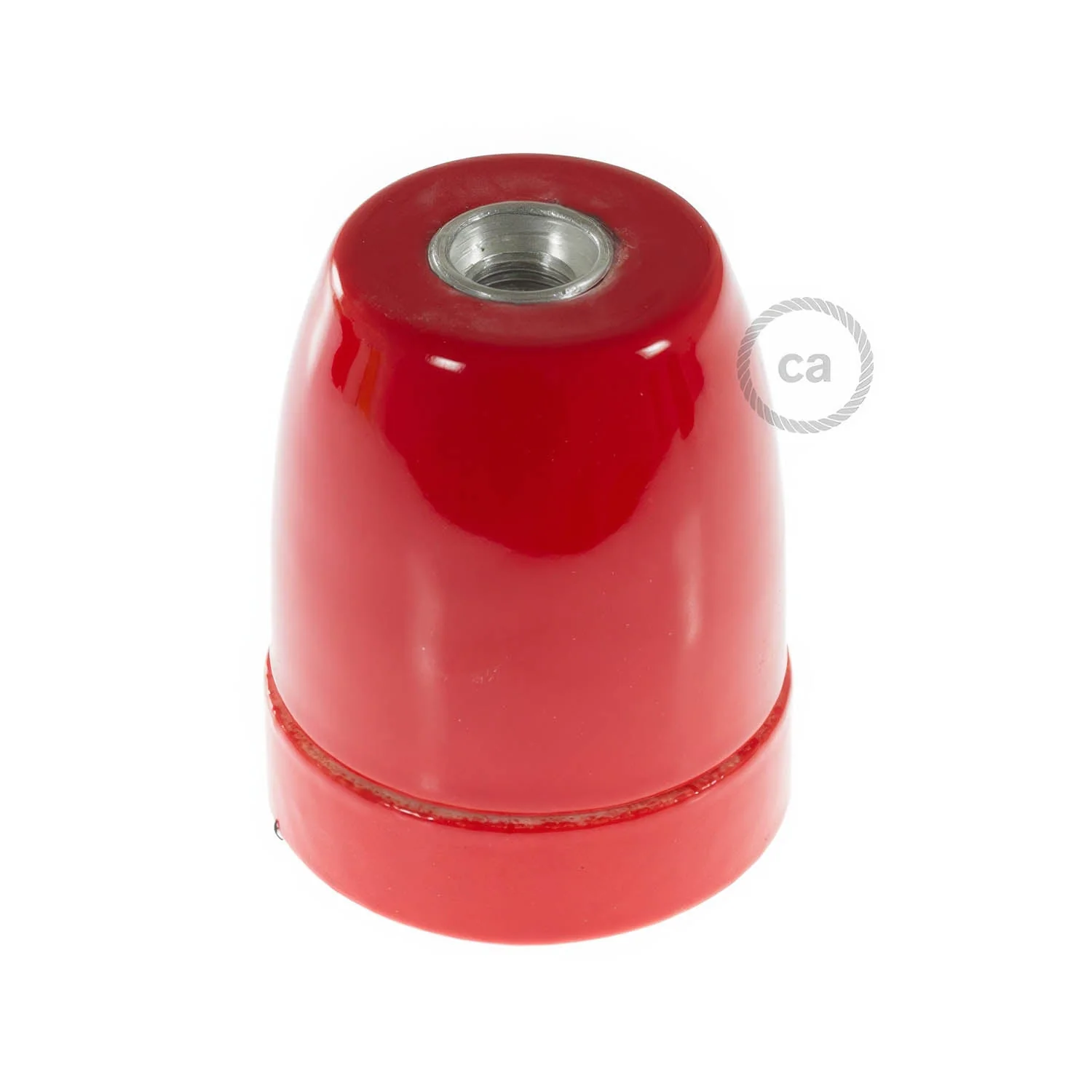 E27 porcelain lamp holder kit - Red - Image 3