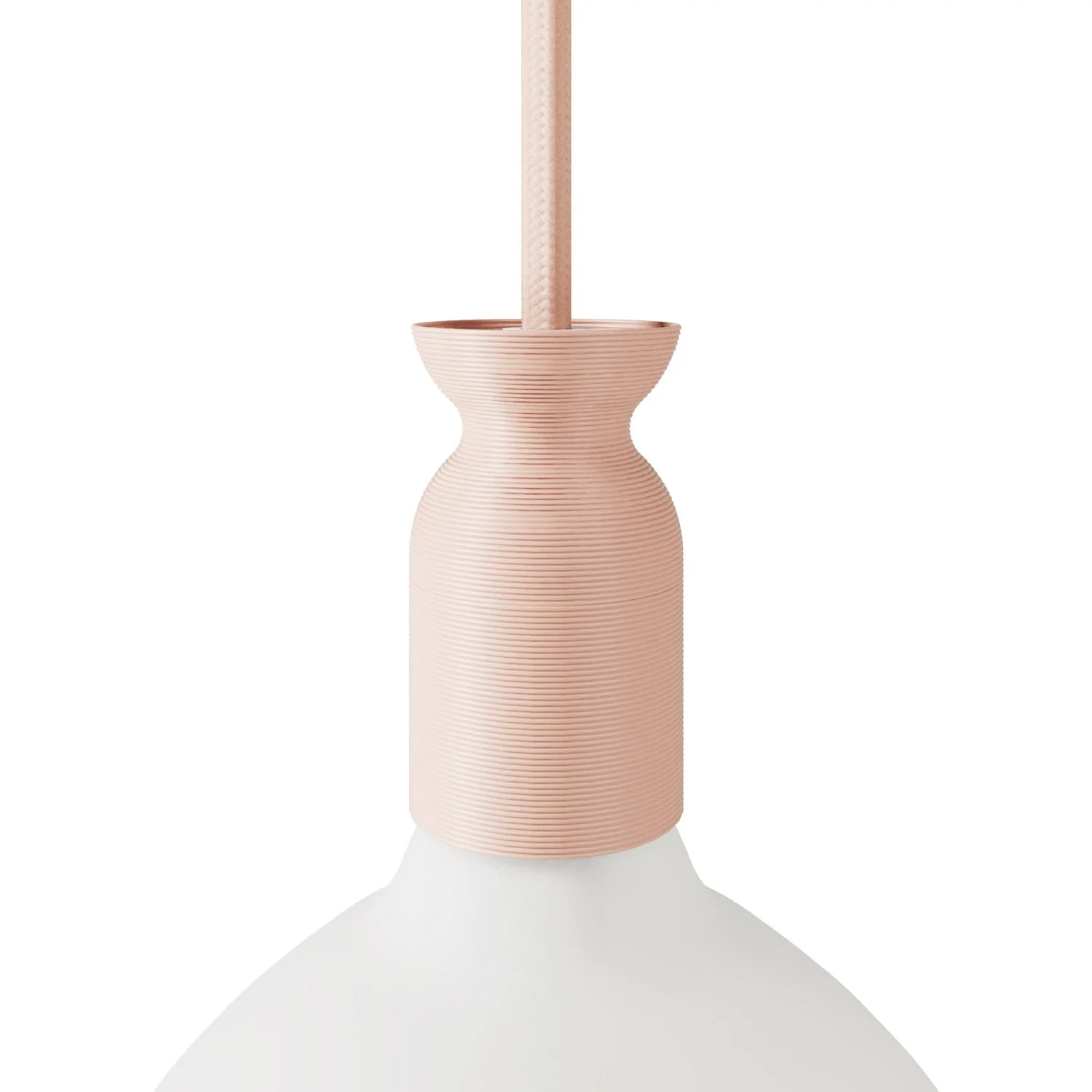 E27 lamp holder kit in recycled plastic with 3D printer - Antique pink