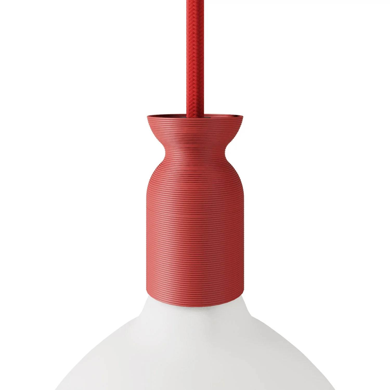 E27 lamp holder kit in recycled plastic with 3D printer - Terracotta