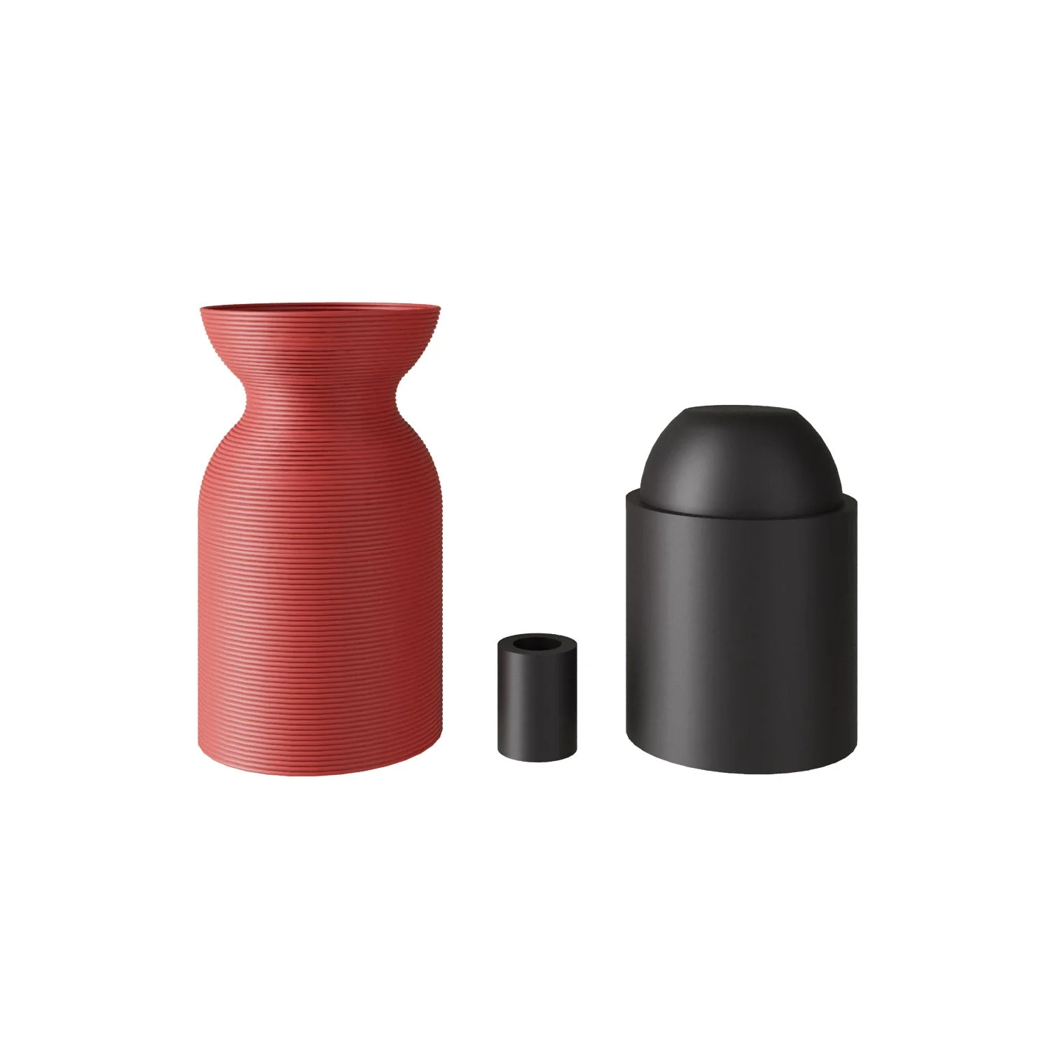 E27 lamp holder kit in recycled plastic with 3D printer - Terracotta - Image 2