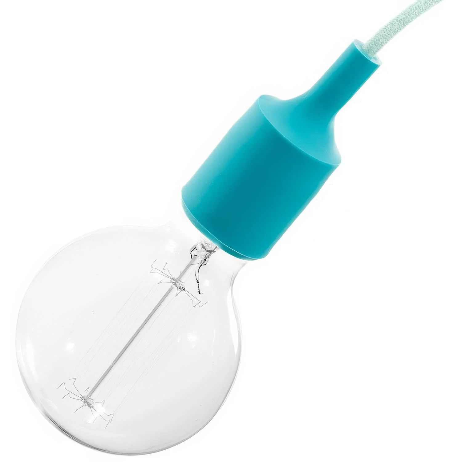 E27 silicone lamp holder kit - Turquoise