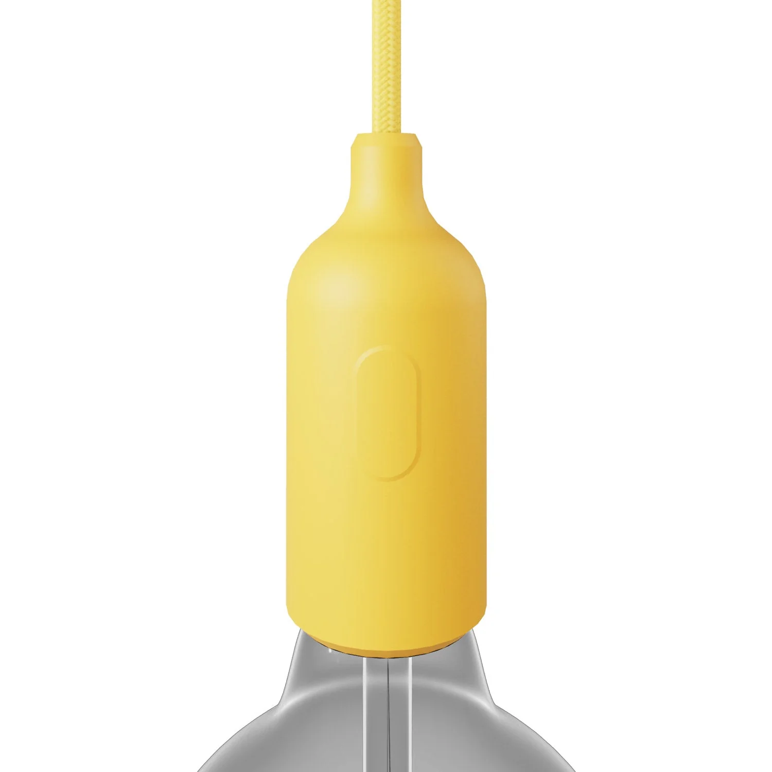 E27 silicone lamp holder kit with concealed switch and cable clamp - Yellow