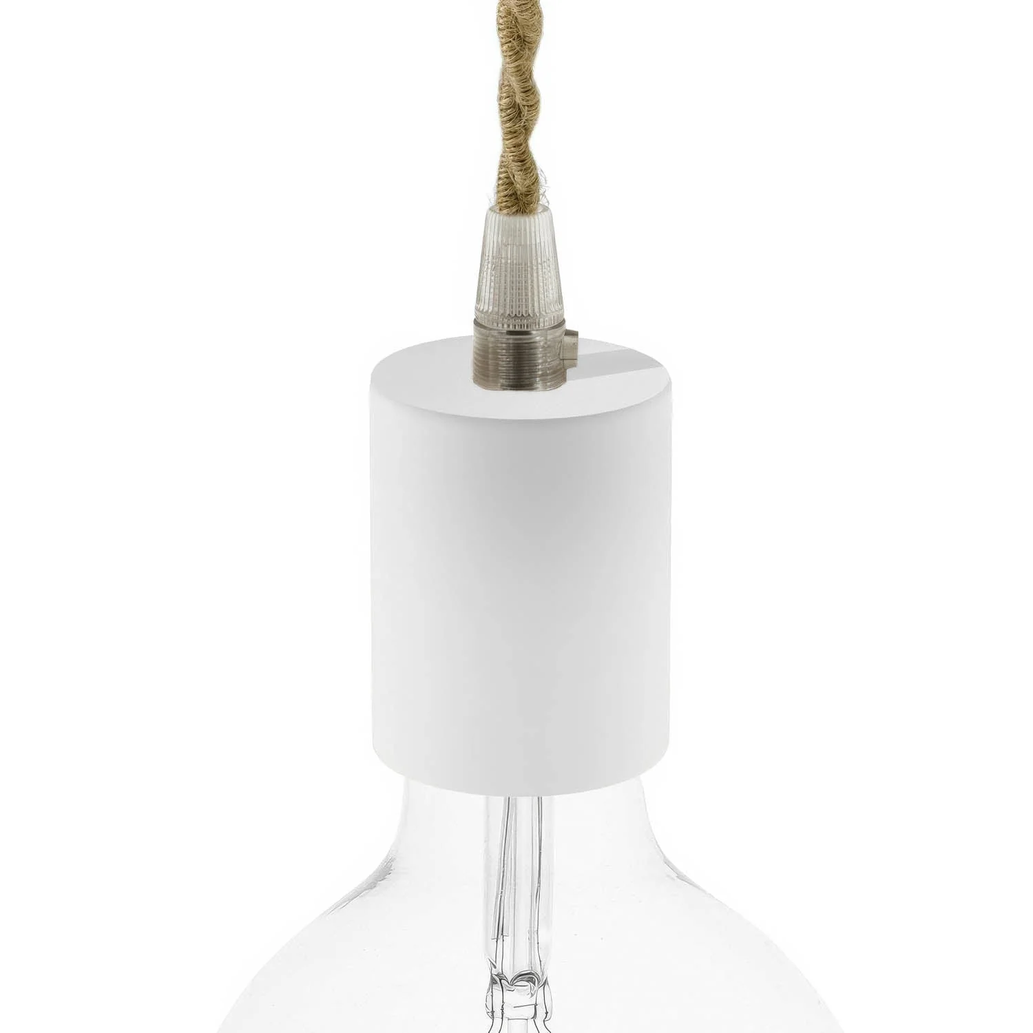 E27 wooden lamp holder kit - White