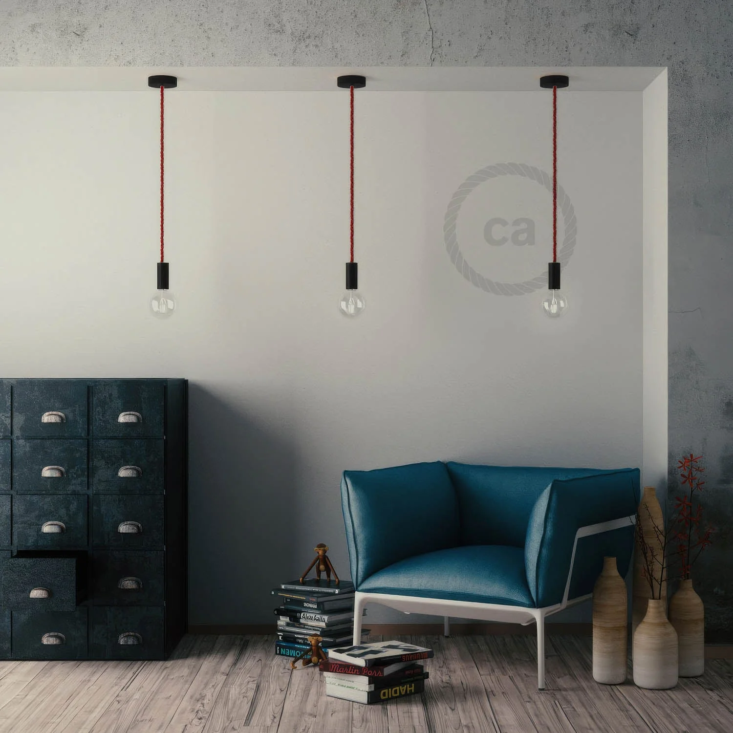 E27 wooden lamp holder kit for XL cord - Black - Image 3