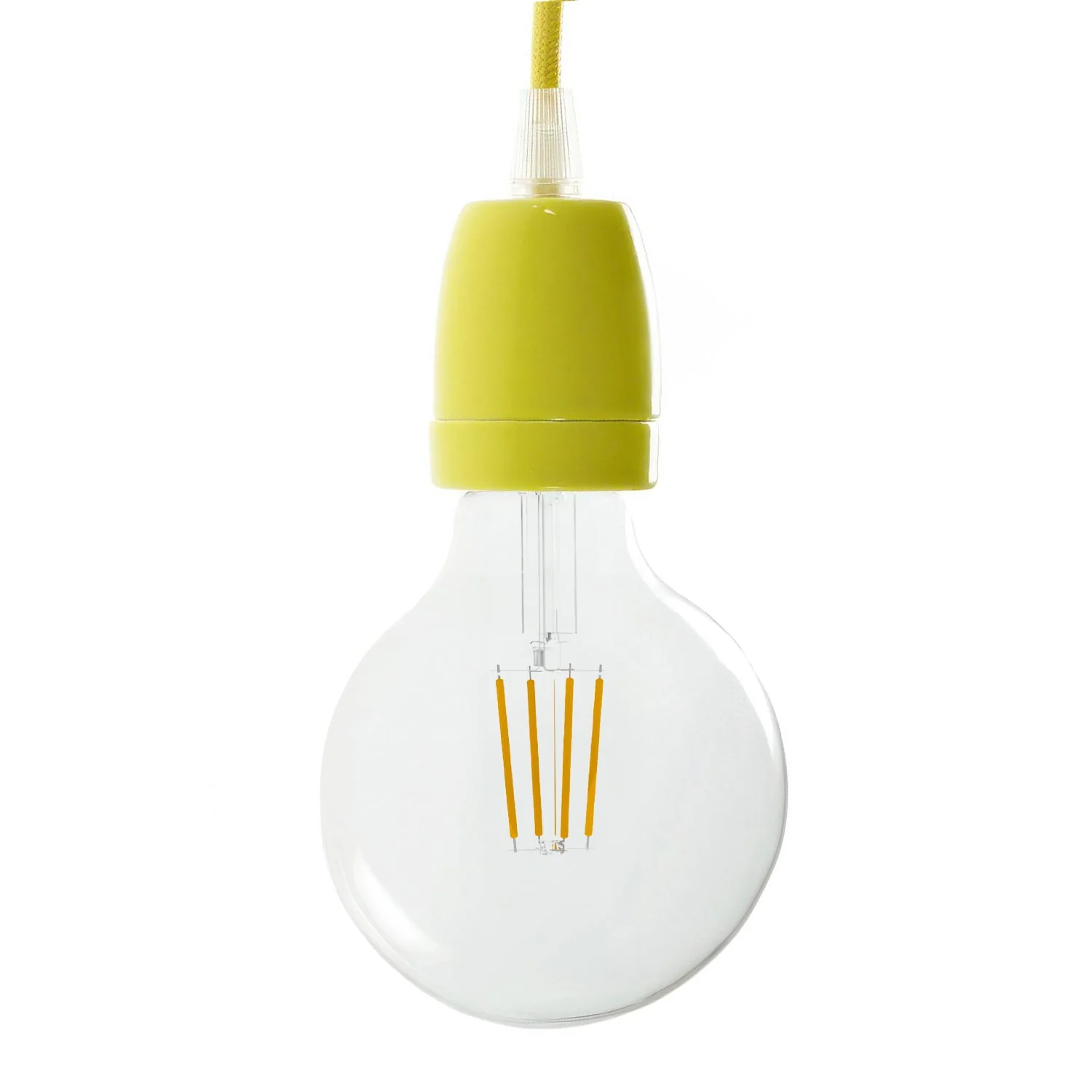 E27 porcelain lamp holder kit - Yellow
