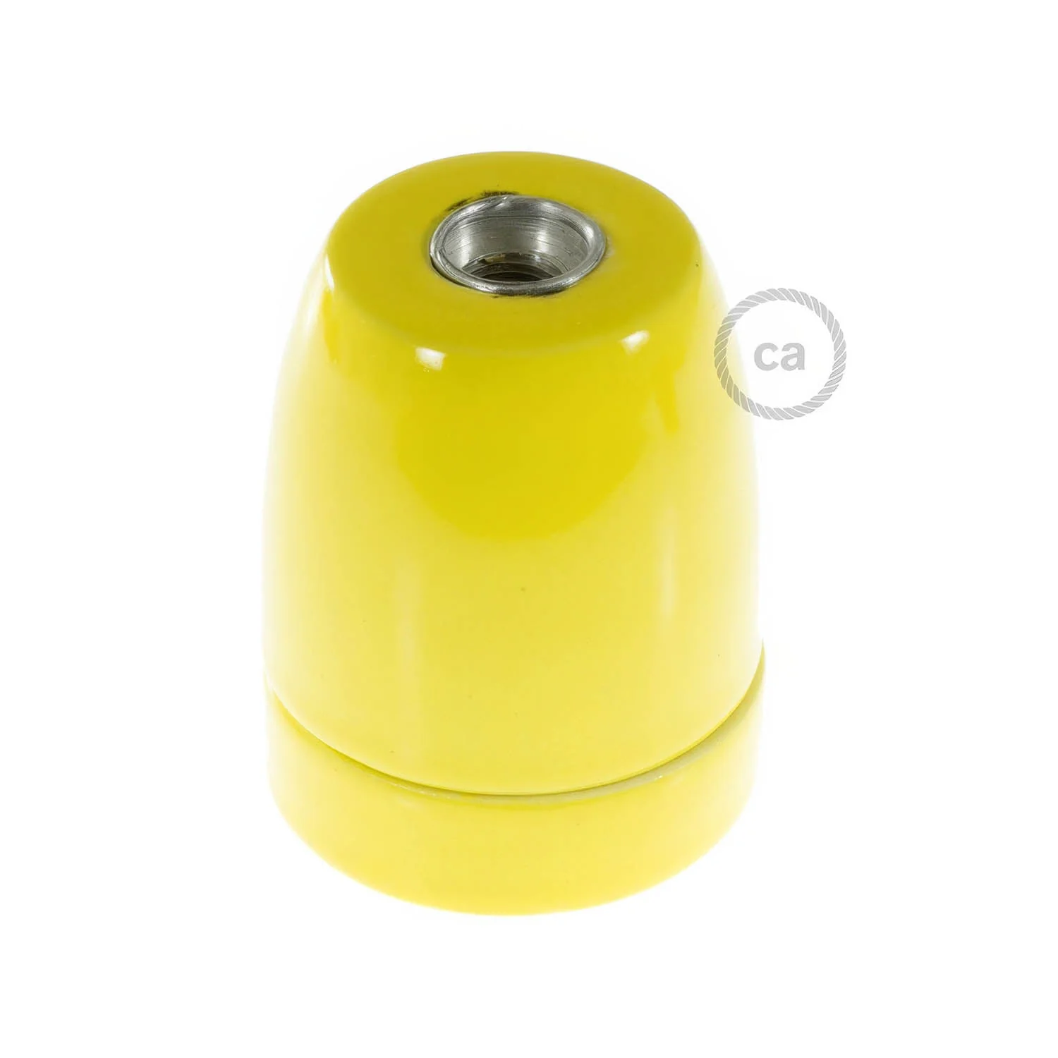 E27 porcelain lamp holder kit - Yellow - Image 3