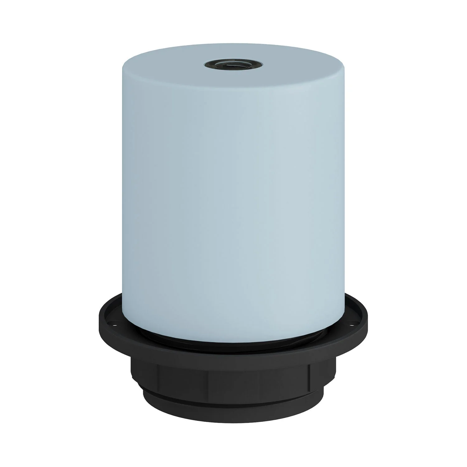 E27 semi-threaded lamp holder kit in metal with concealed cable clamp - Powder blue - Image 4