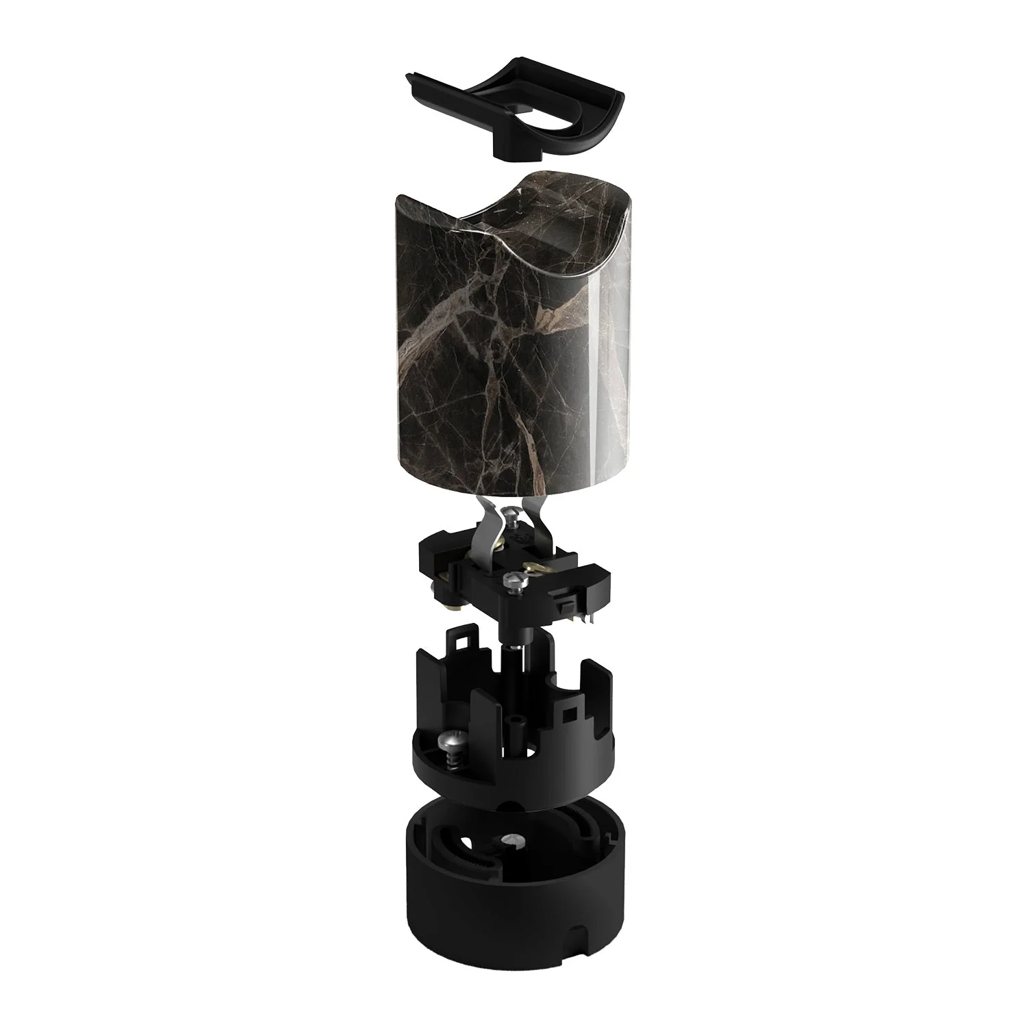 Spostaluce esse14 kit with S14d lamp holder - Brown marble effect - Image 2