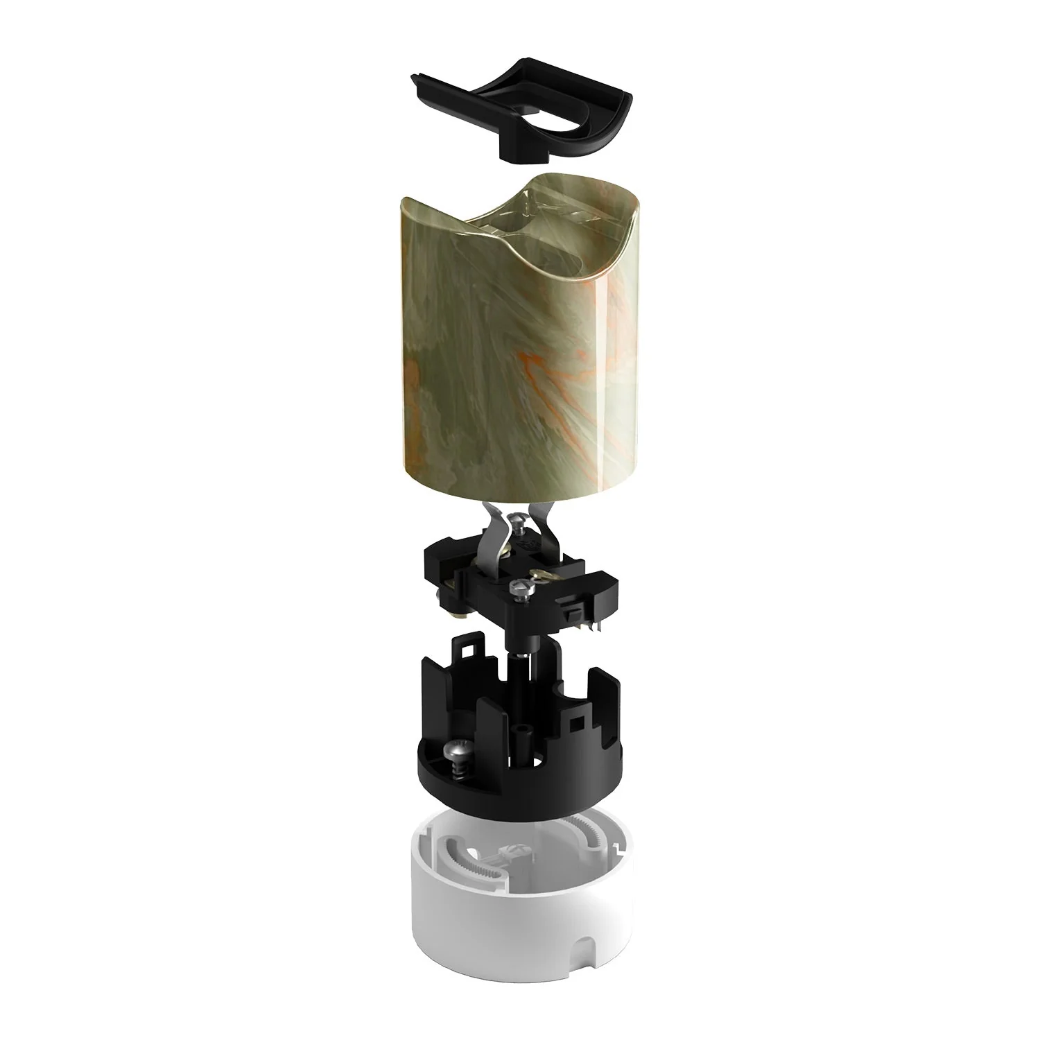 Spostaluce esse14 kit with S14d lamp holder - Green marble effect - Image 2