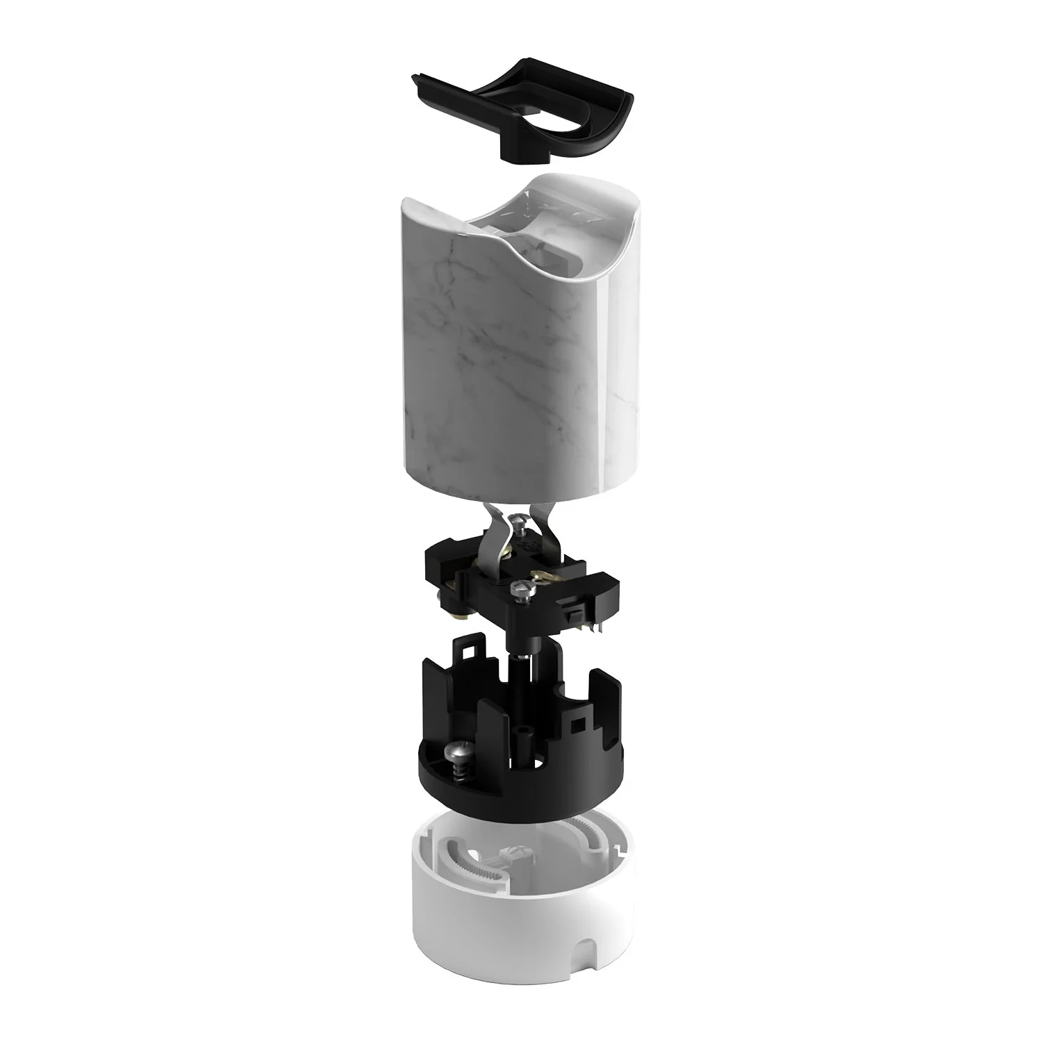 Spostaluce esse14 kit with S14d lamp holder - White marble effect - Image 2