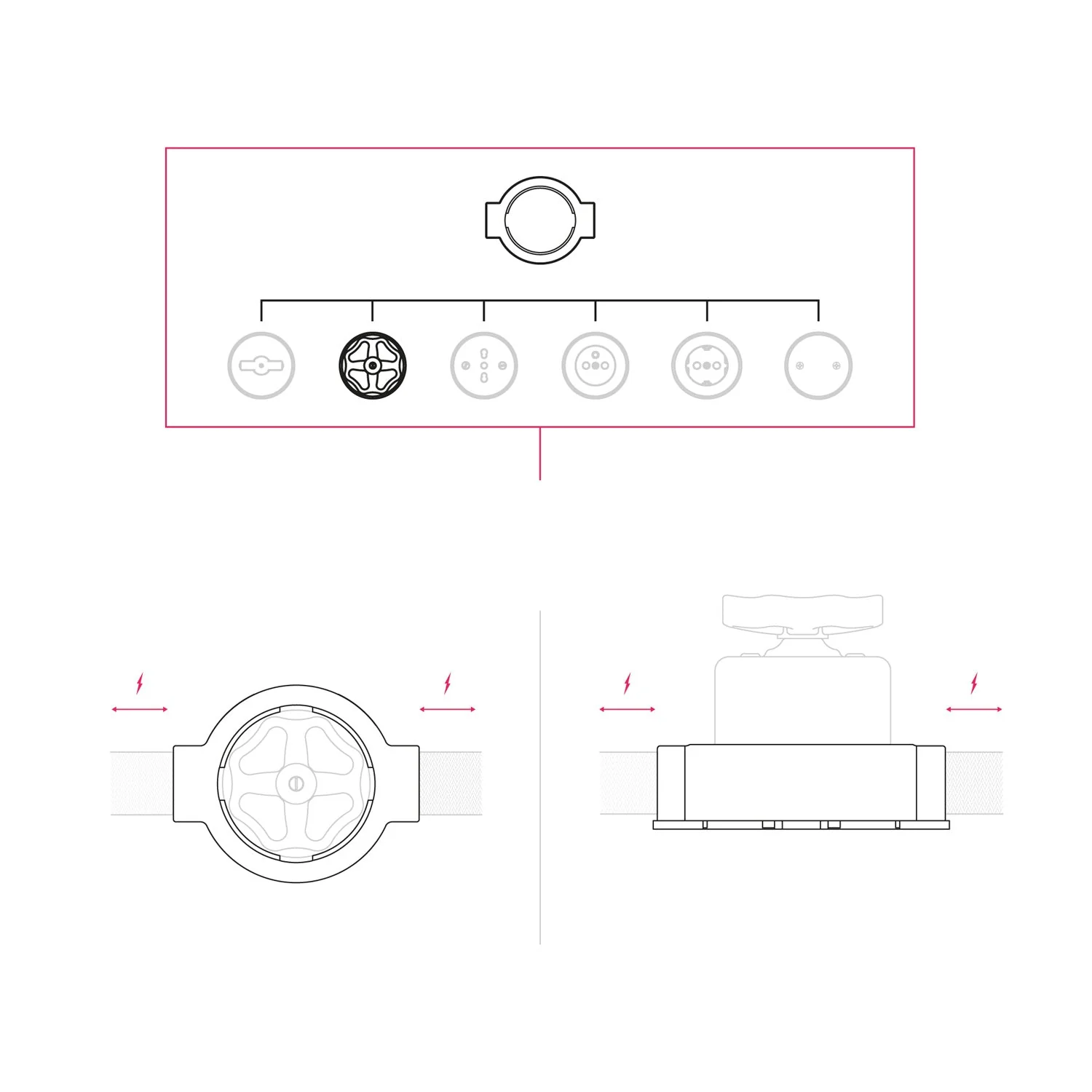 Switch/diverter kit with knob and base for Creative-Tubes in white porcelain - Image 21