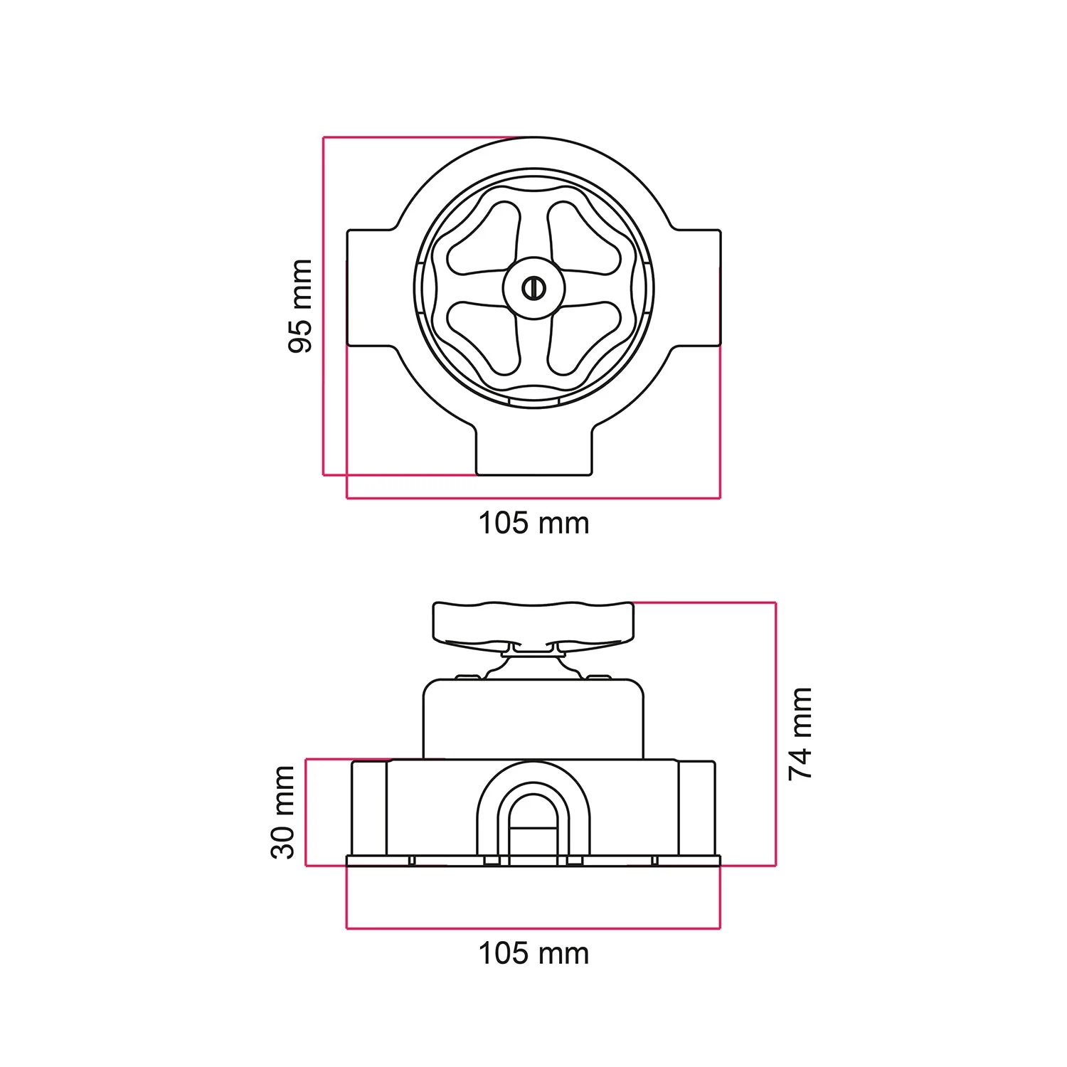 Switch/diverter kit with knob and base for Creative-Tubes in white porcelain - Image 27