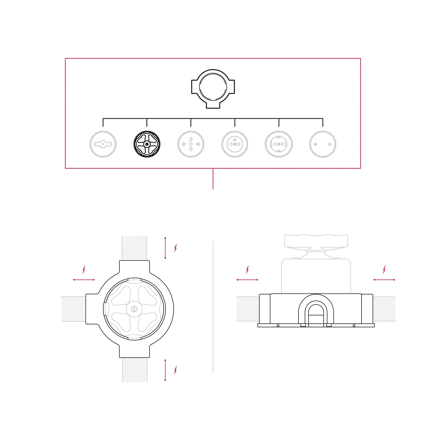 Switch/diverter kit with knob and base for Creative-Tubes in white porcelain - Image 28