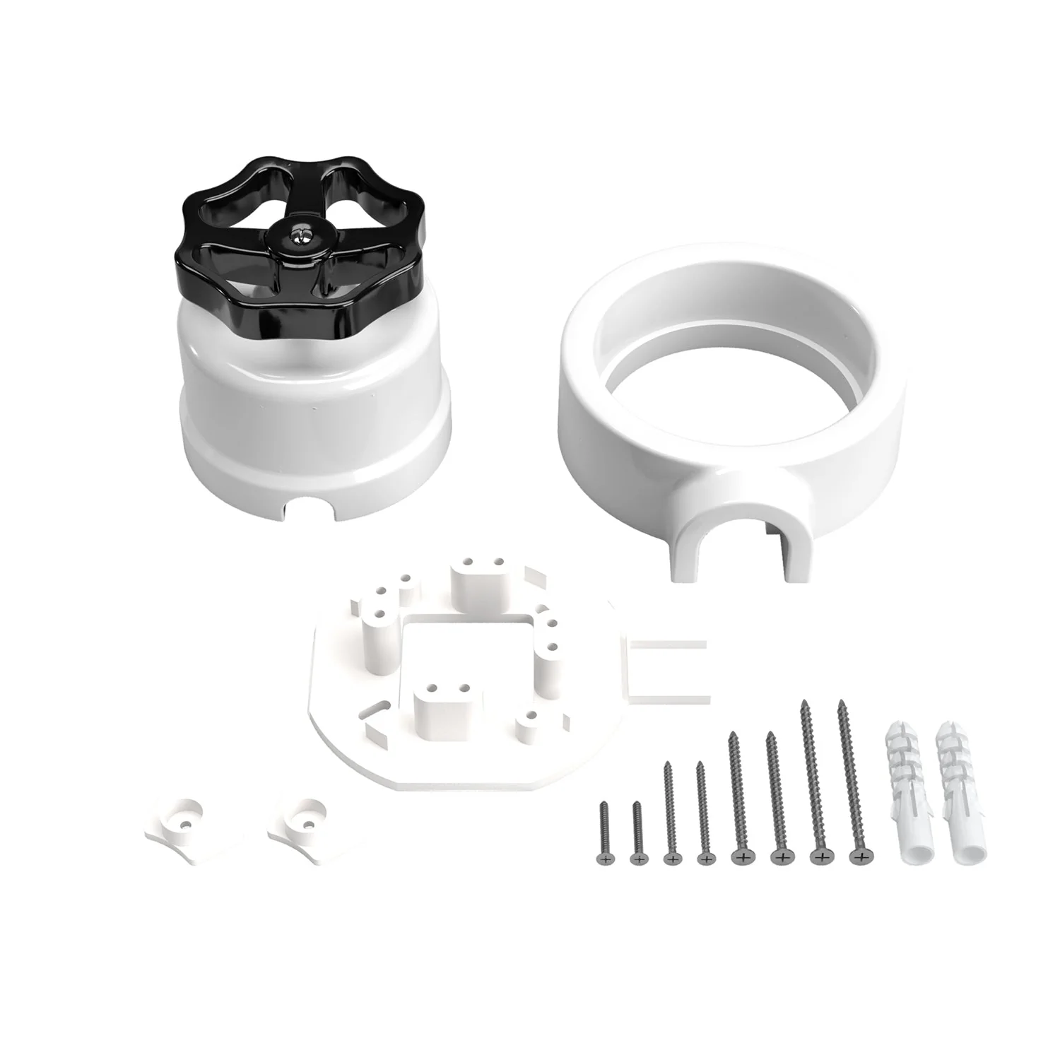 Switch/diverter kit with knob and base for Creative-Tubes in white porcelain - Image 31
