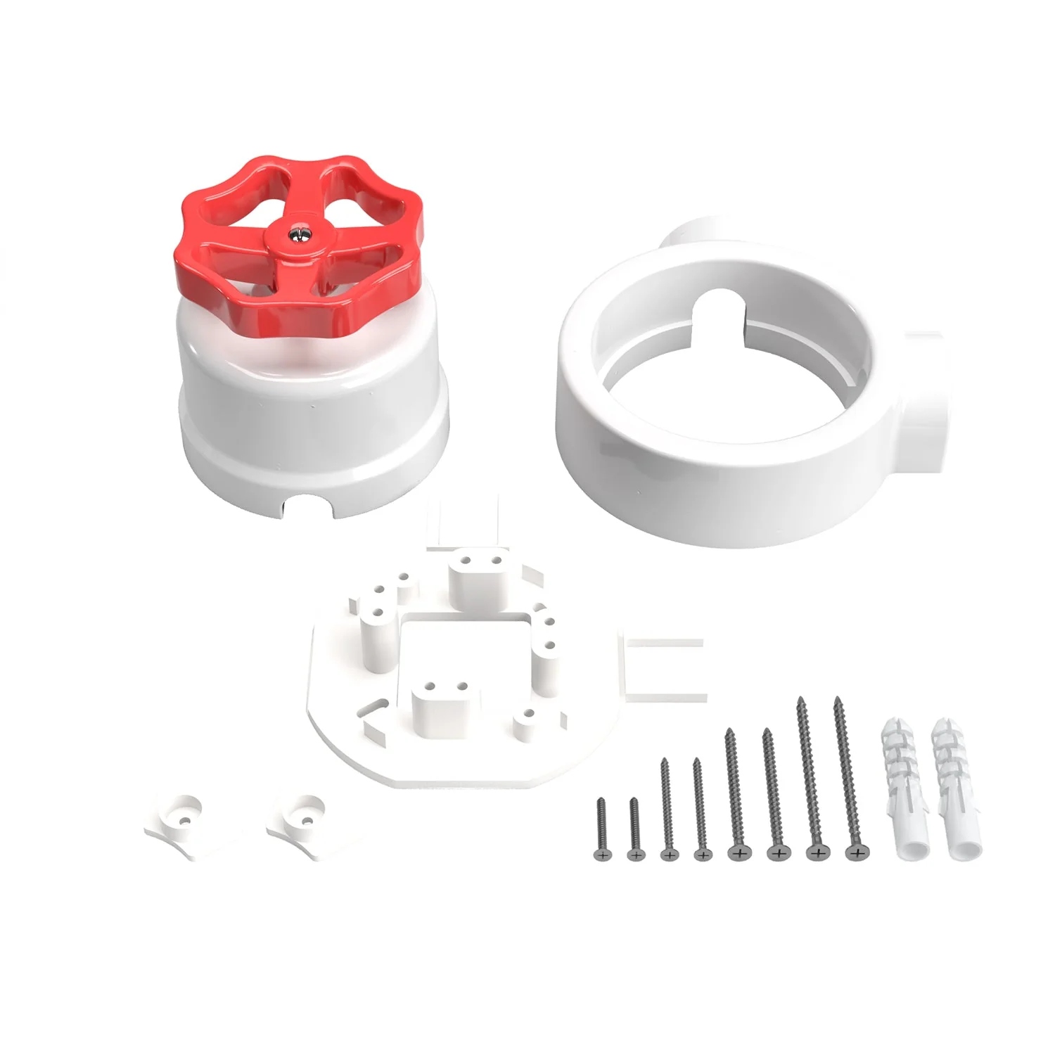 Switch/diverter kit with knob and base for Creative-Tubes in white porcelain - Image 56