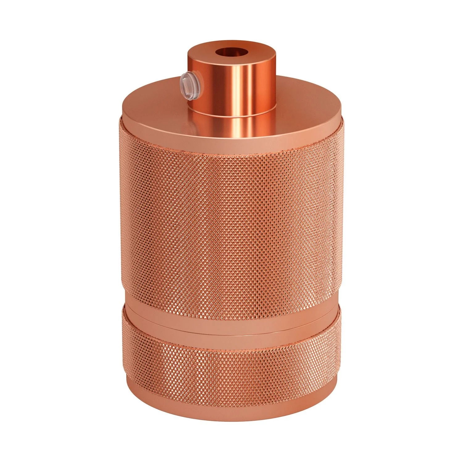 Knurled aluminium single ferrule E26 light bulb socket kit - Copper - Image 3
