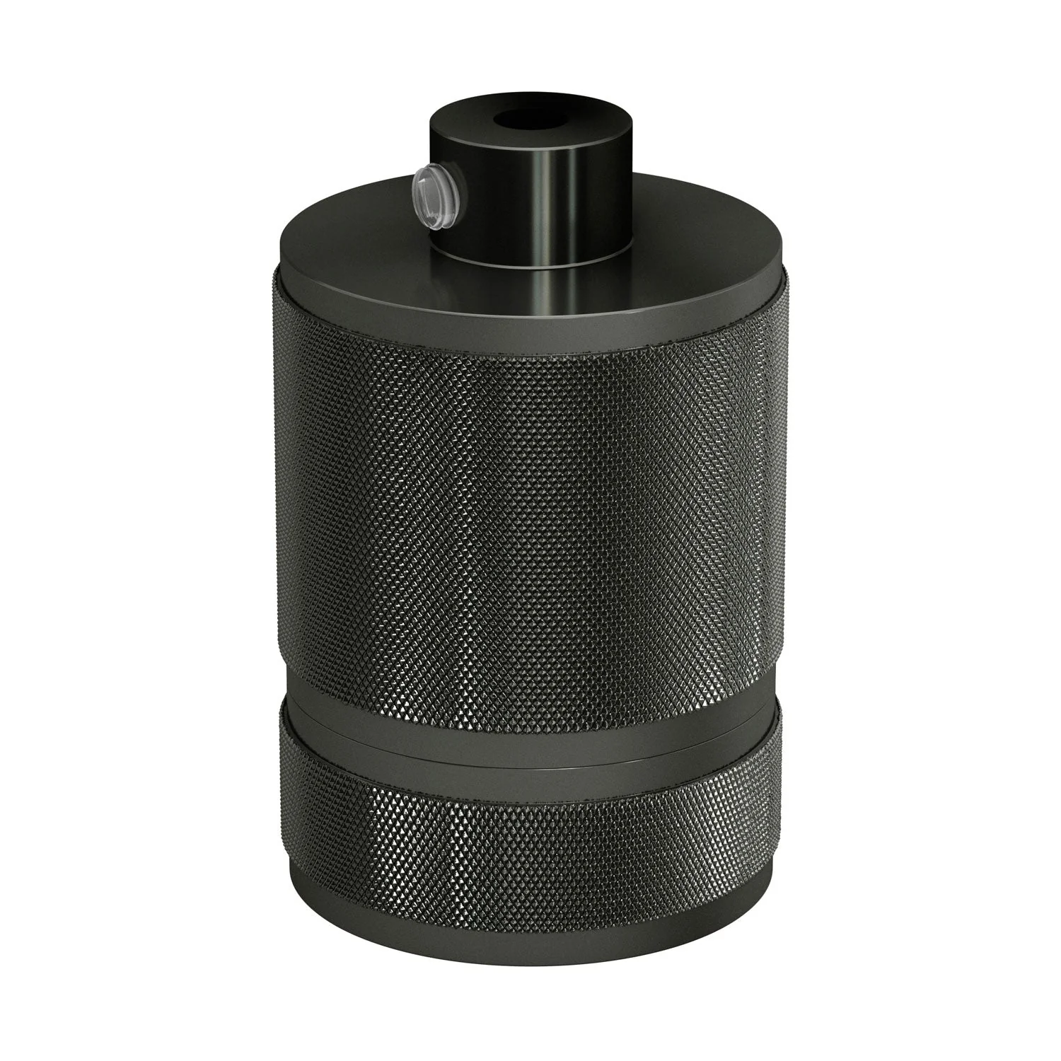 Knurled Aluminium - single-ferrule E26 light bulb socket kit - Gunmetal - Image 3