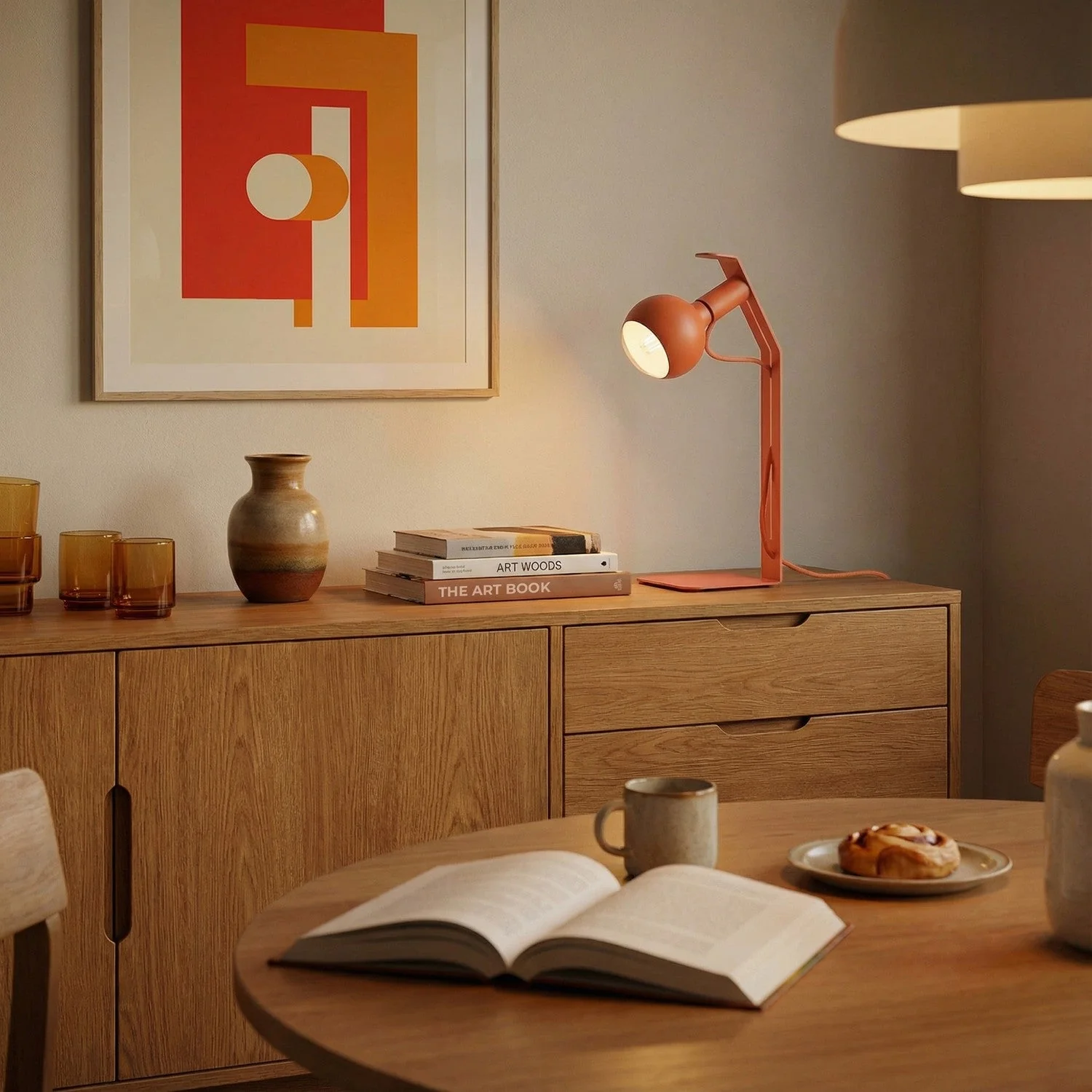 Koso Lucia - Table lamp with UK Plug - Orange - Image 2
