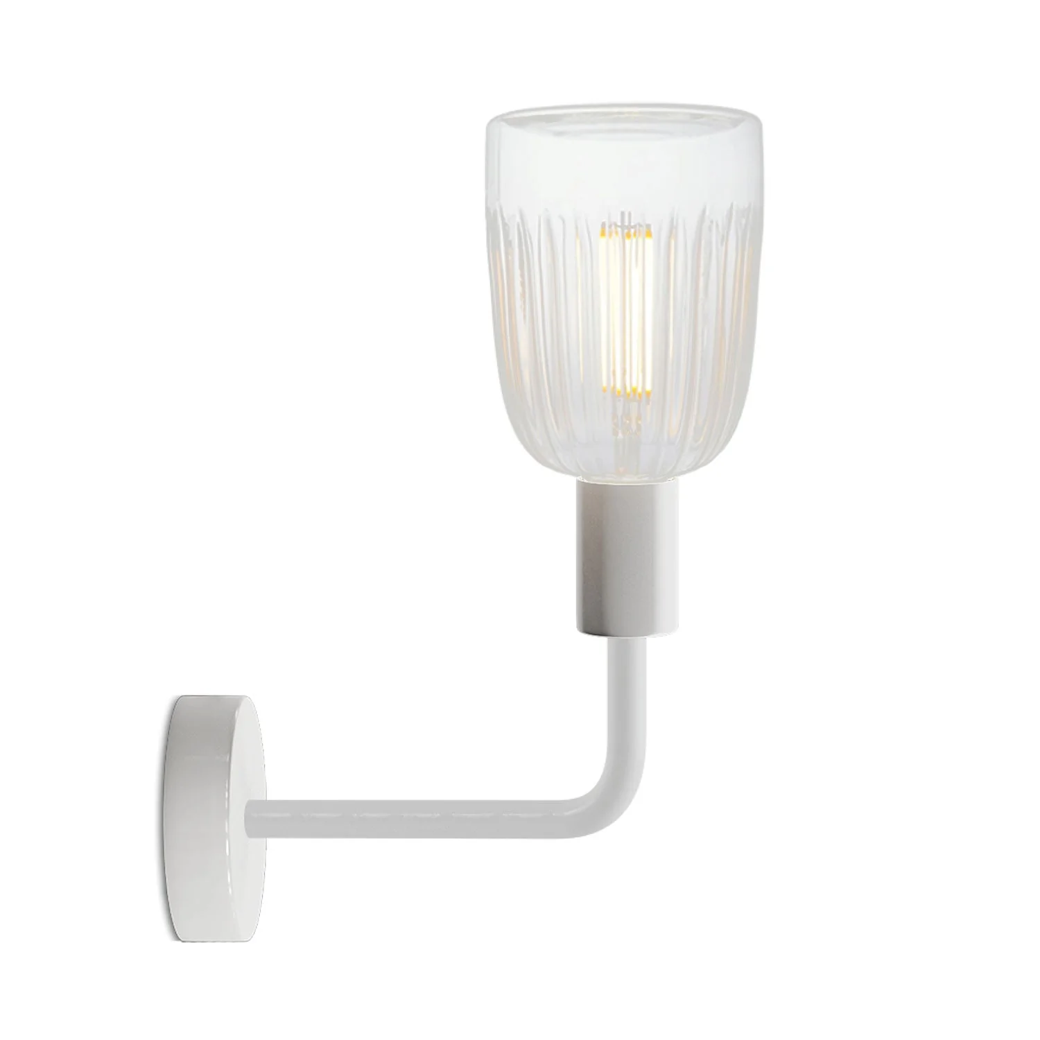 Fermaluce Elle lamp in metal with Crystal light bulb - Matt white