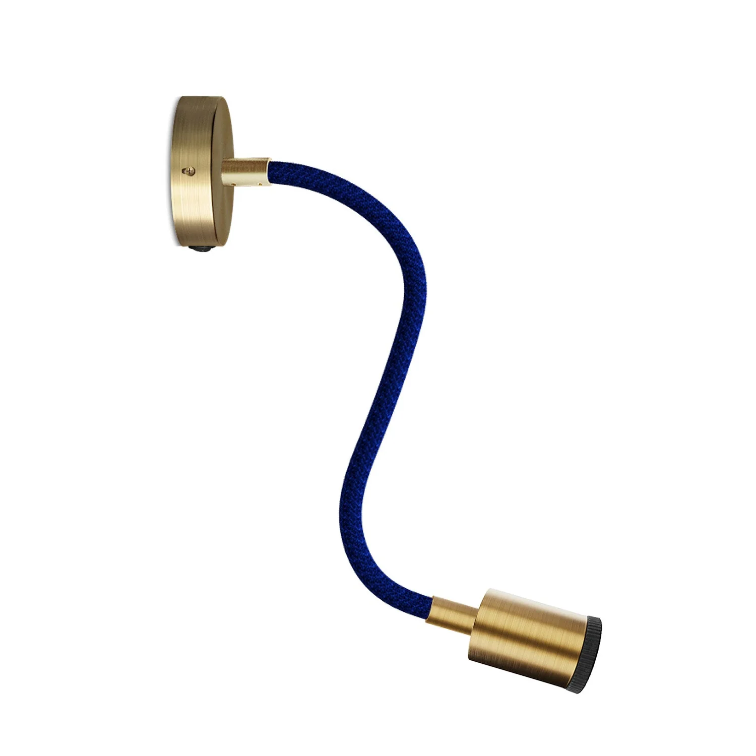 Fermaluce Flex 30 lamp with mini ceiling rose with switch and mini GU1d0 spotlight - Satin Bronze