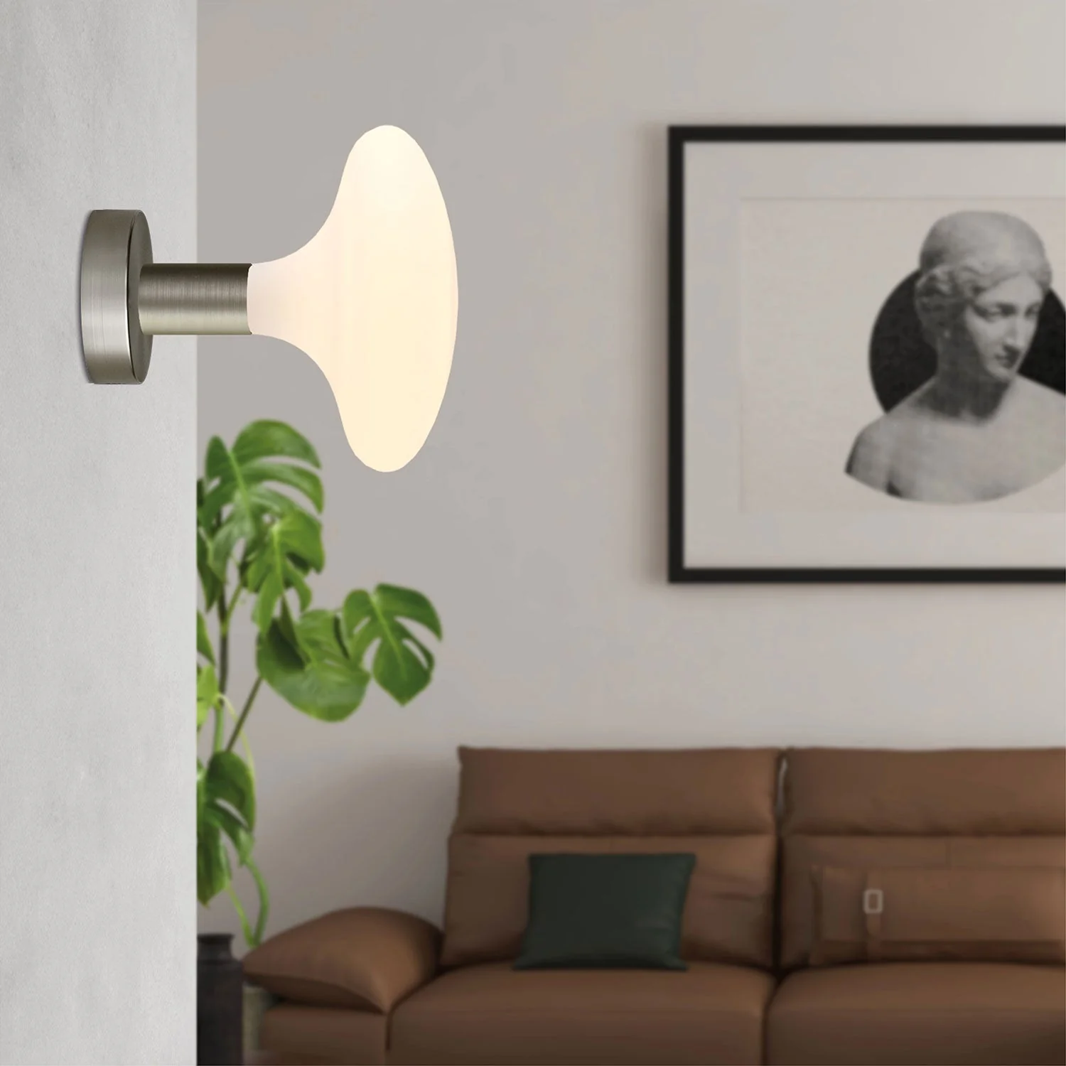 Fermaluce metal lamp with Idra light bulb - Satin titanium - Image 2