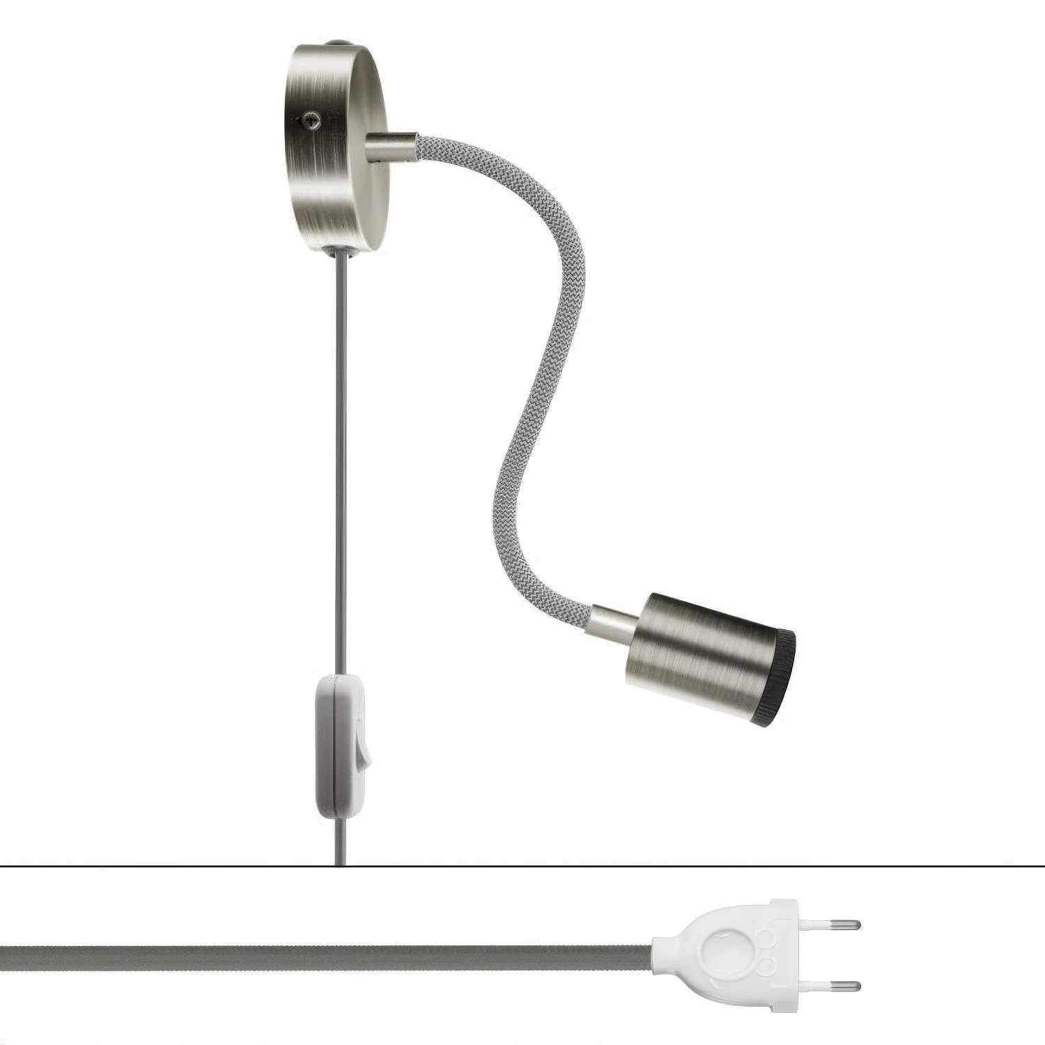 Spostaluce Flex 30 adjustable lamp with GU1d0 spotlight - Satin titanium