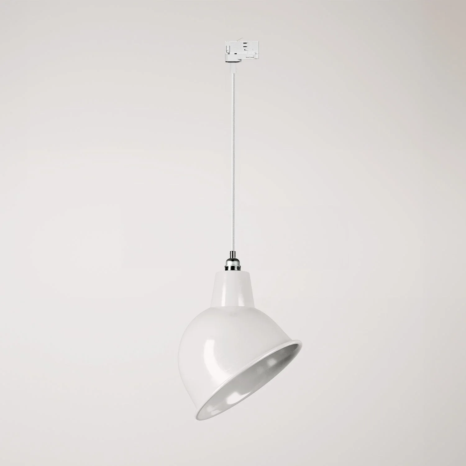 Track light with Broadway lampshade - White