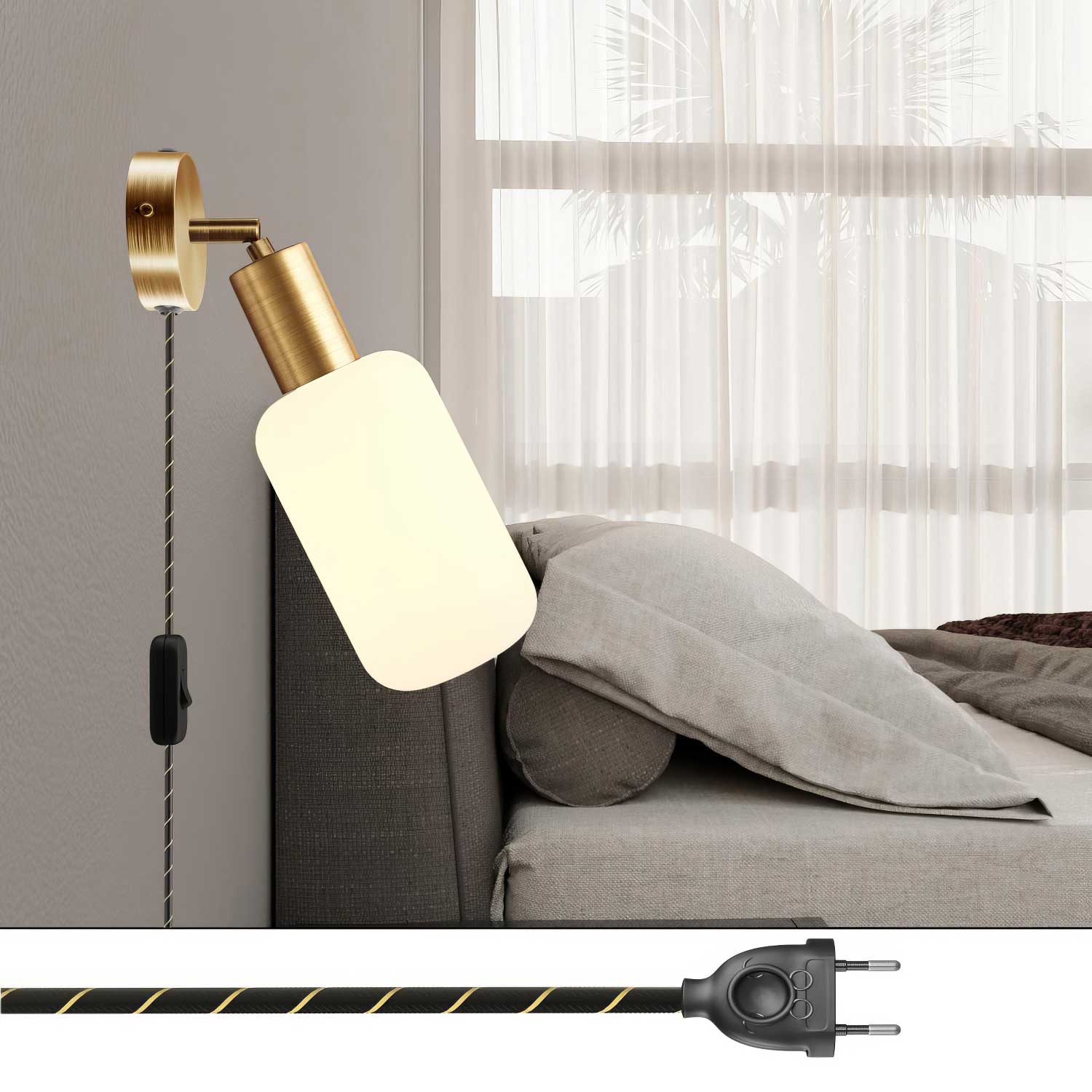 Spostaluce adjustable joint metal lamp - Satin bronze - Image 2