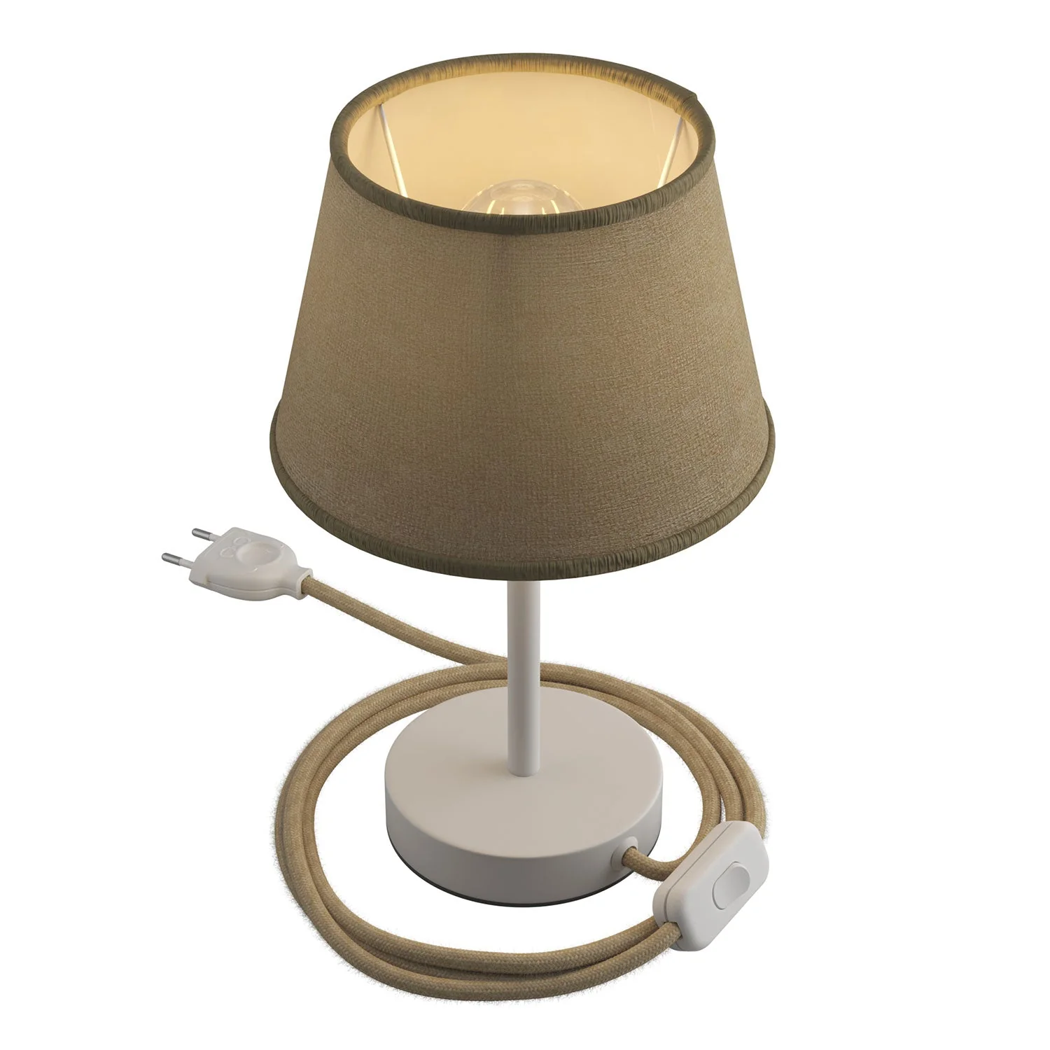 Table lamp with Impero lampshade, metal table lamp - Natural jute - Image 5