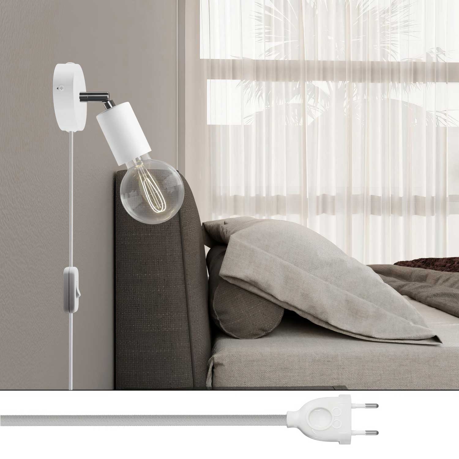 Spostaluce Adjustable joint metal lamp - White - Image 2