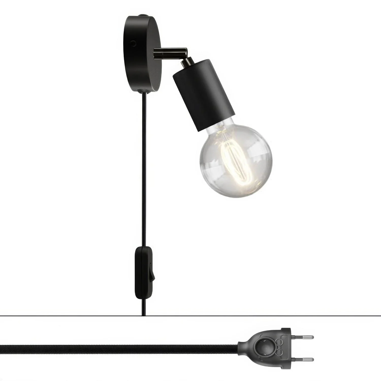 Spostaluce Adjustable Joint Metal Lamp - Black