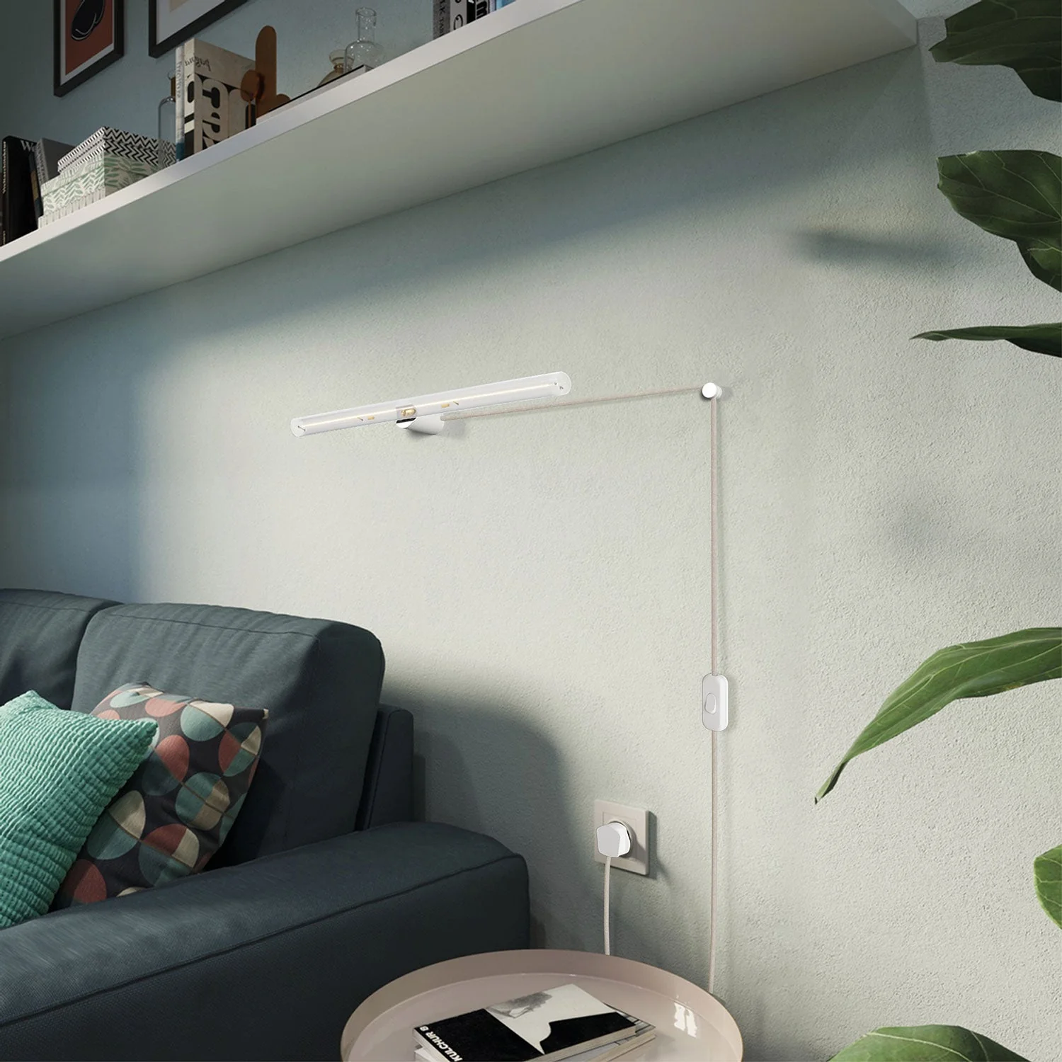 Spostaluce esse14 lamp with S14d fitting and UK plug - White - Image 2