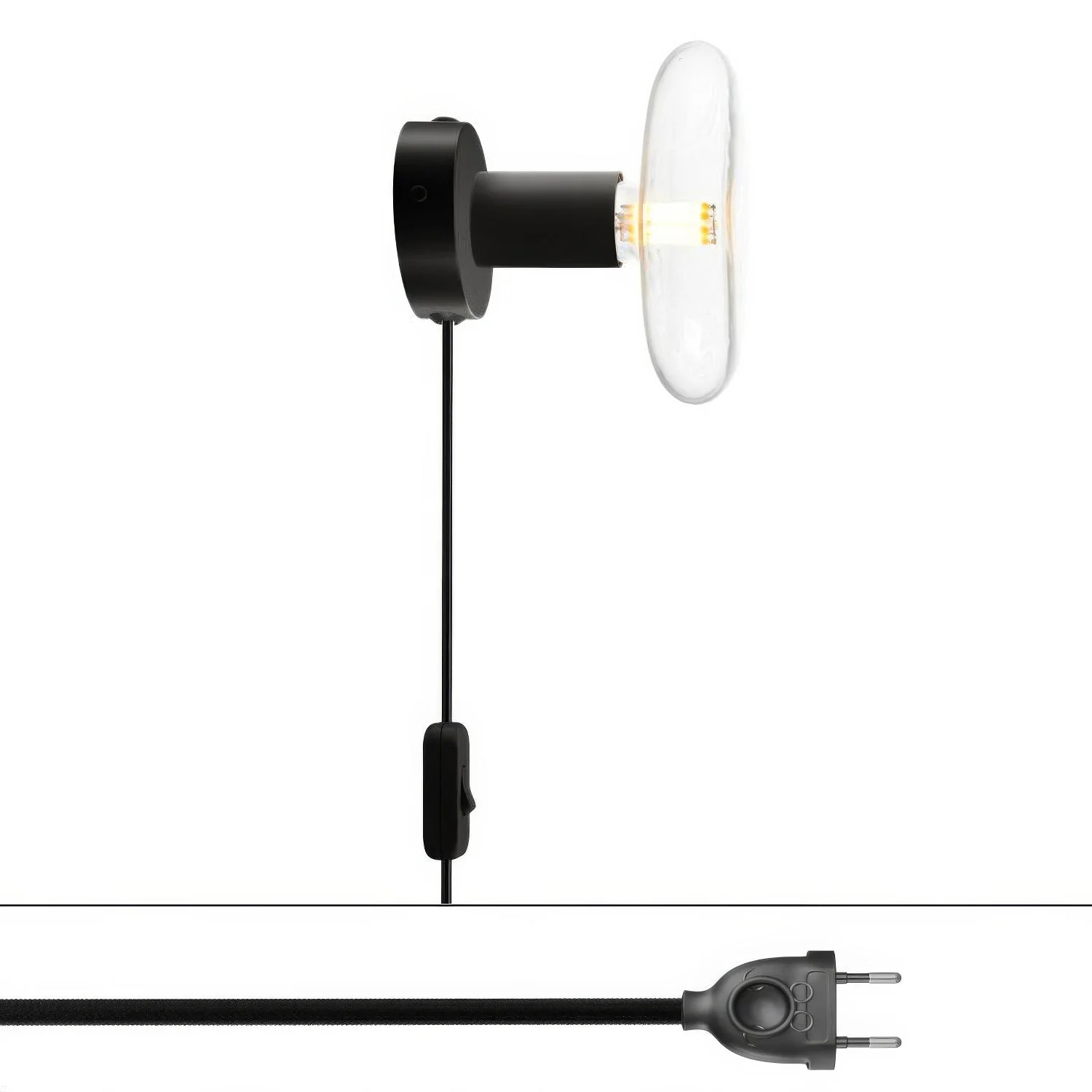 Spostaluce metal lamp – Black