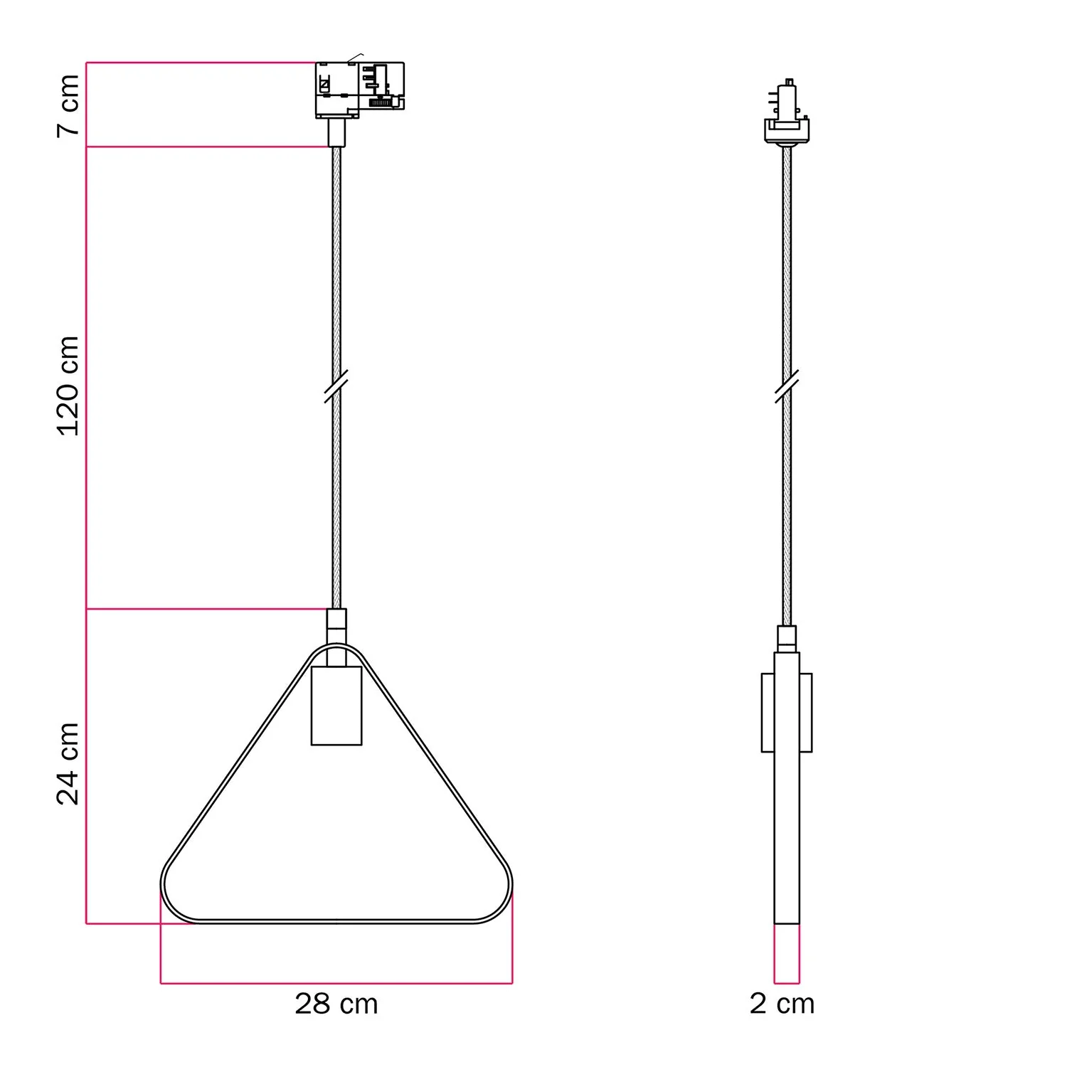 Duedì Apex track lampshade pendant lamp - White - Image 6