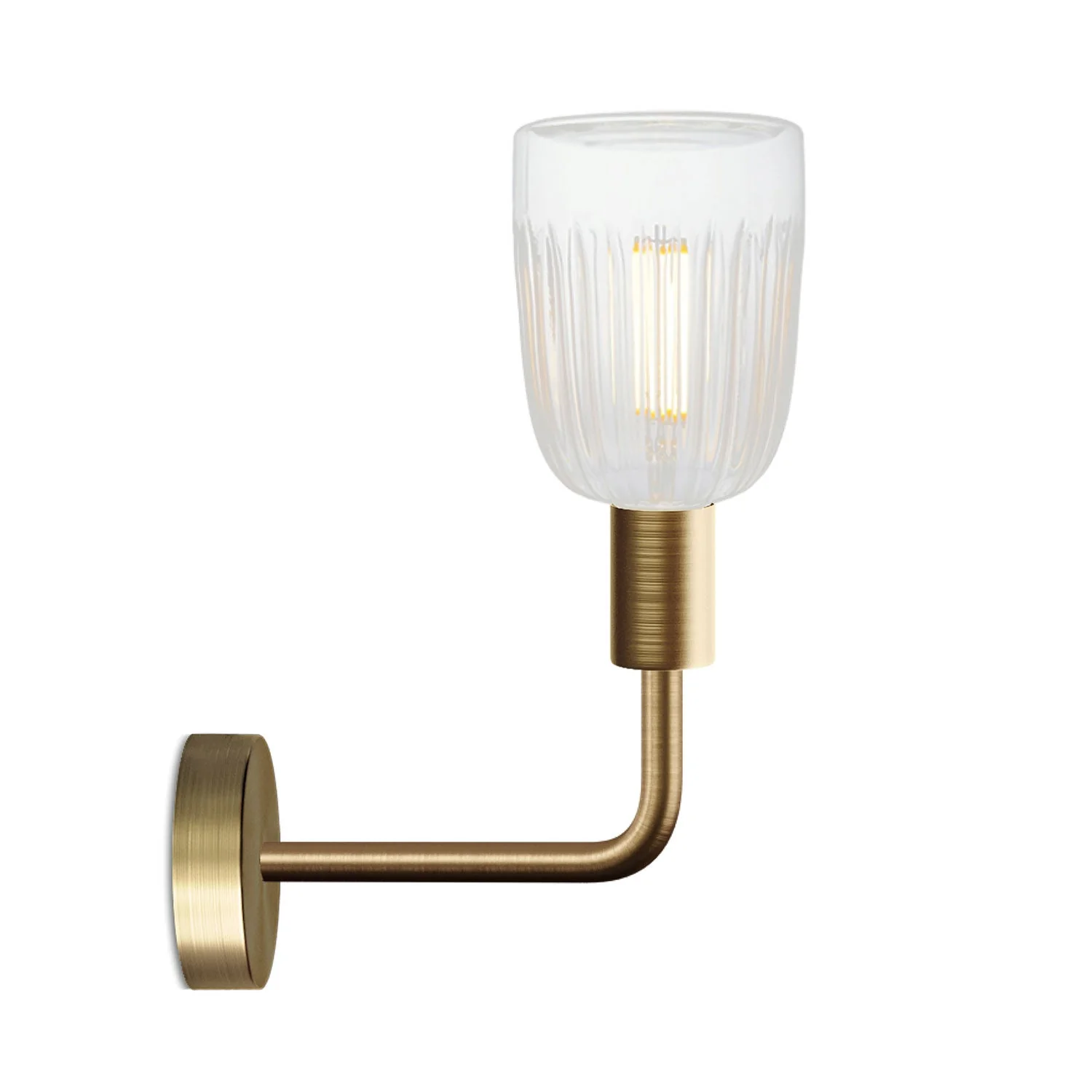 Fermaluce Elle metal lamp with Crystal light bulb - Satin bronze
