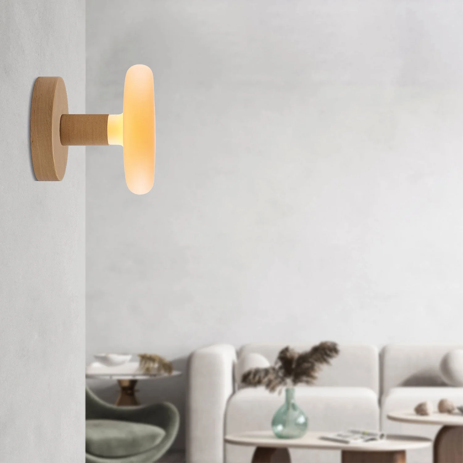 Fermaluce wooden lamp with Dash light bulb – Neutral - Image 2